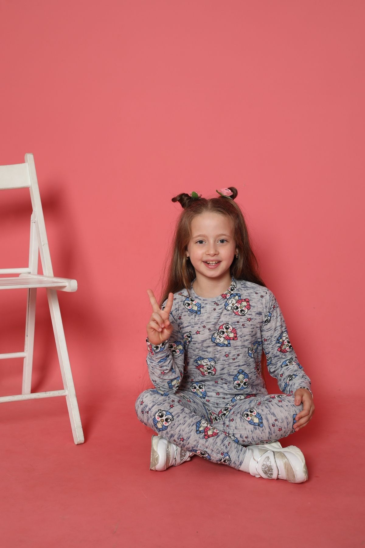Süet Kız Çocuk Pijama Takımı