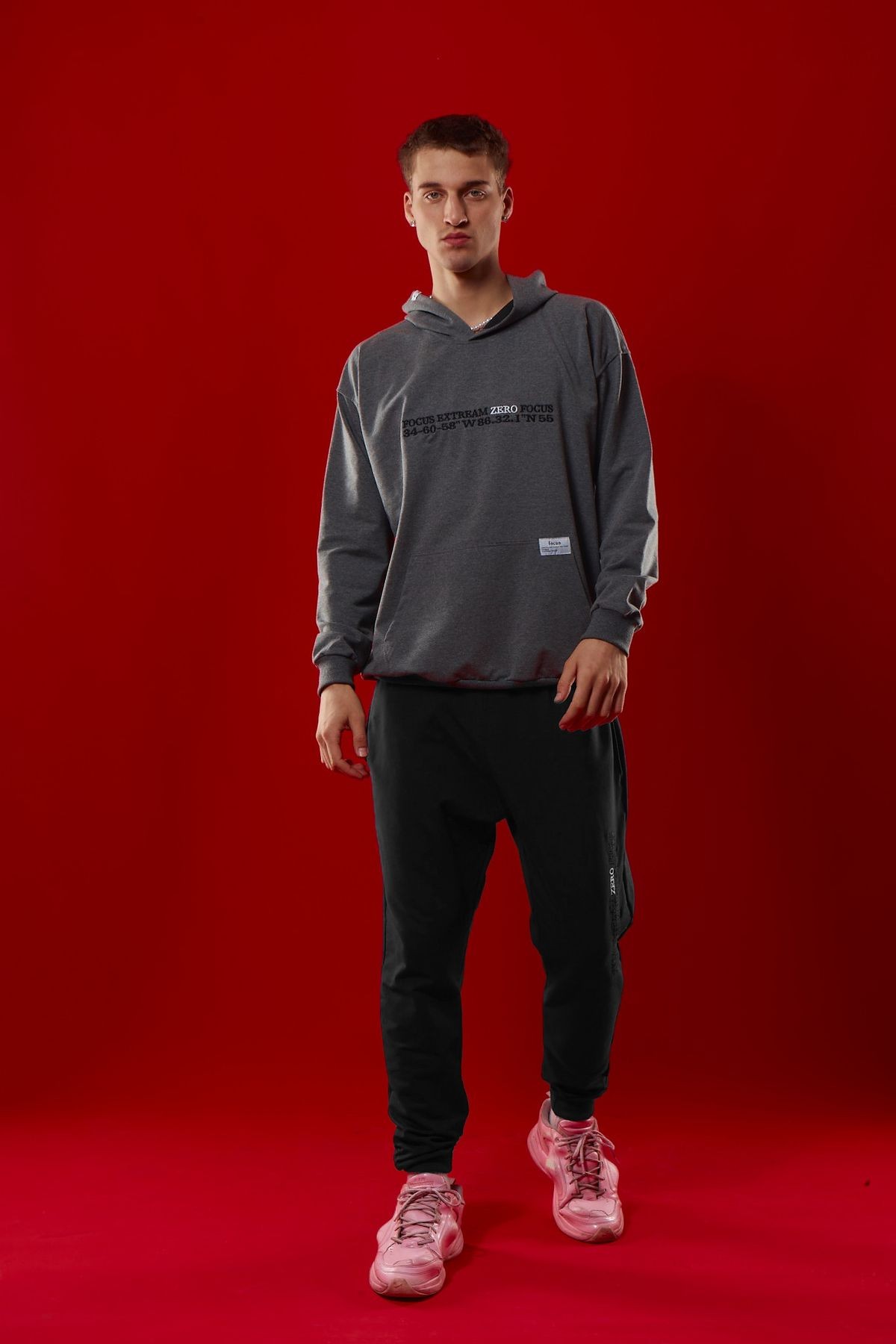 Focus Kapüşonlu Erkek Uzun Kollu Pijama Takımı