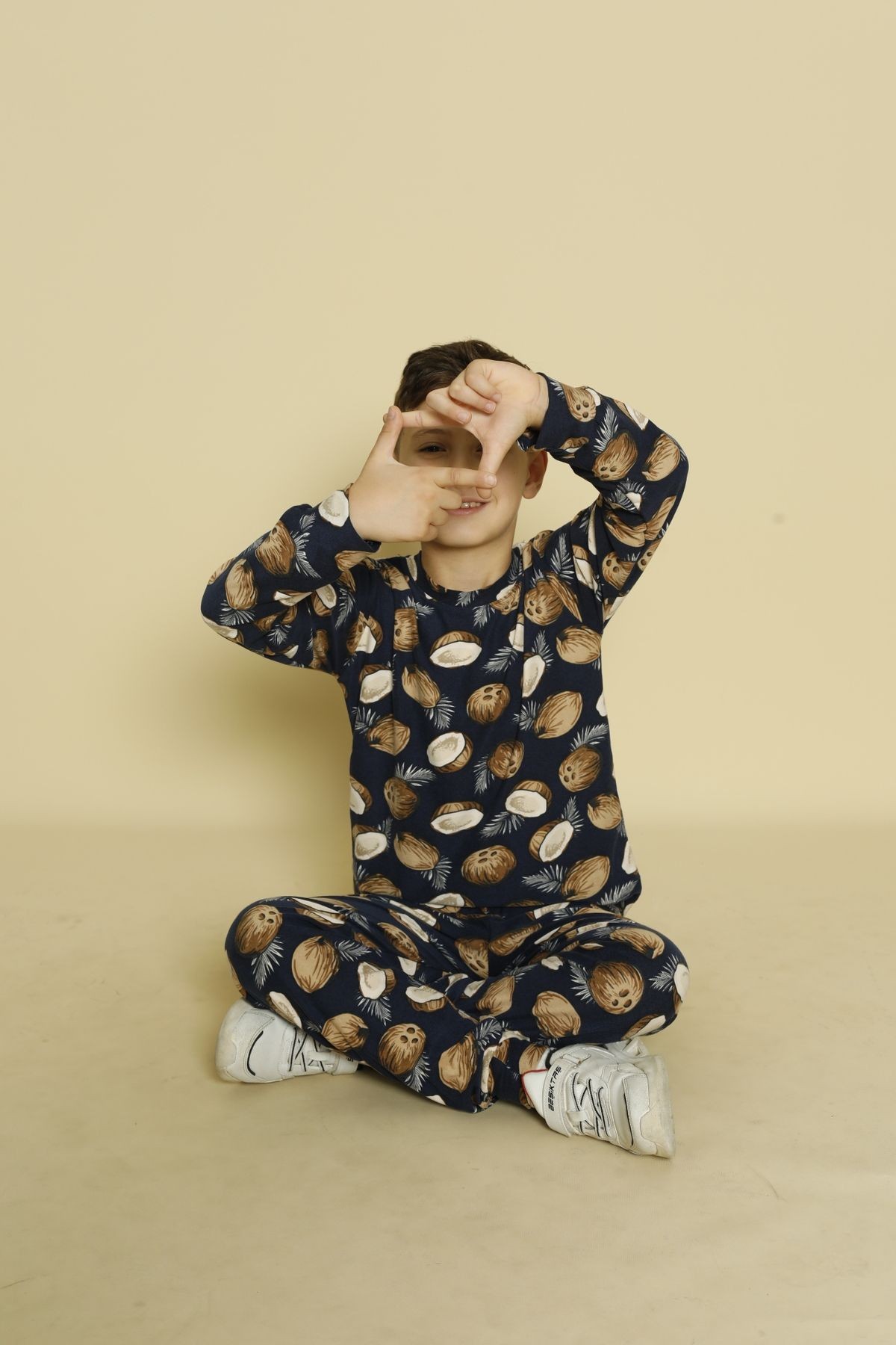 Süet Erkek Çocuk Pijama Takımı