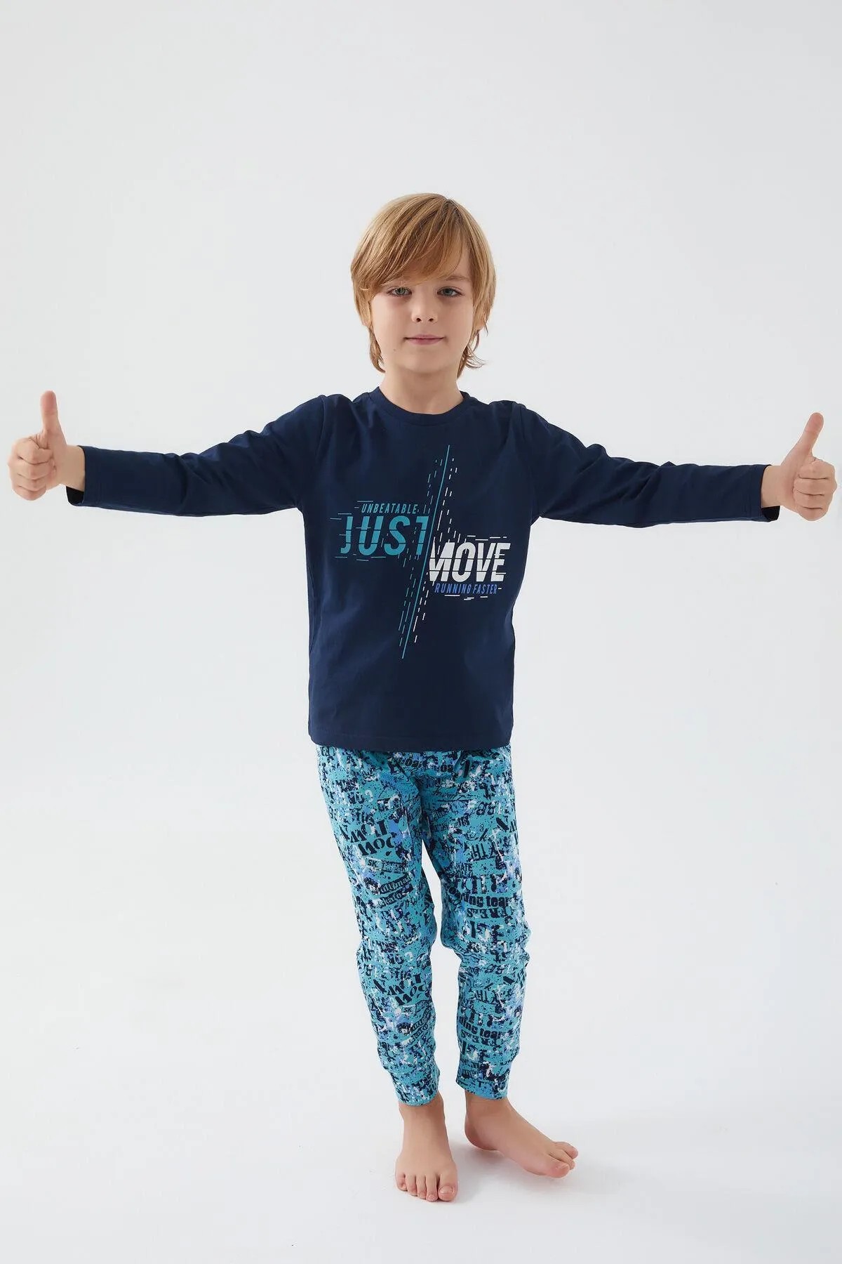 Rolypoly Move Running Faster Erkek Çocuk Kısa Kol Pijama Takım