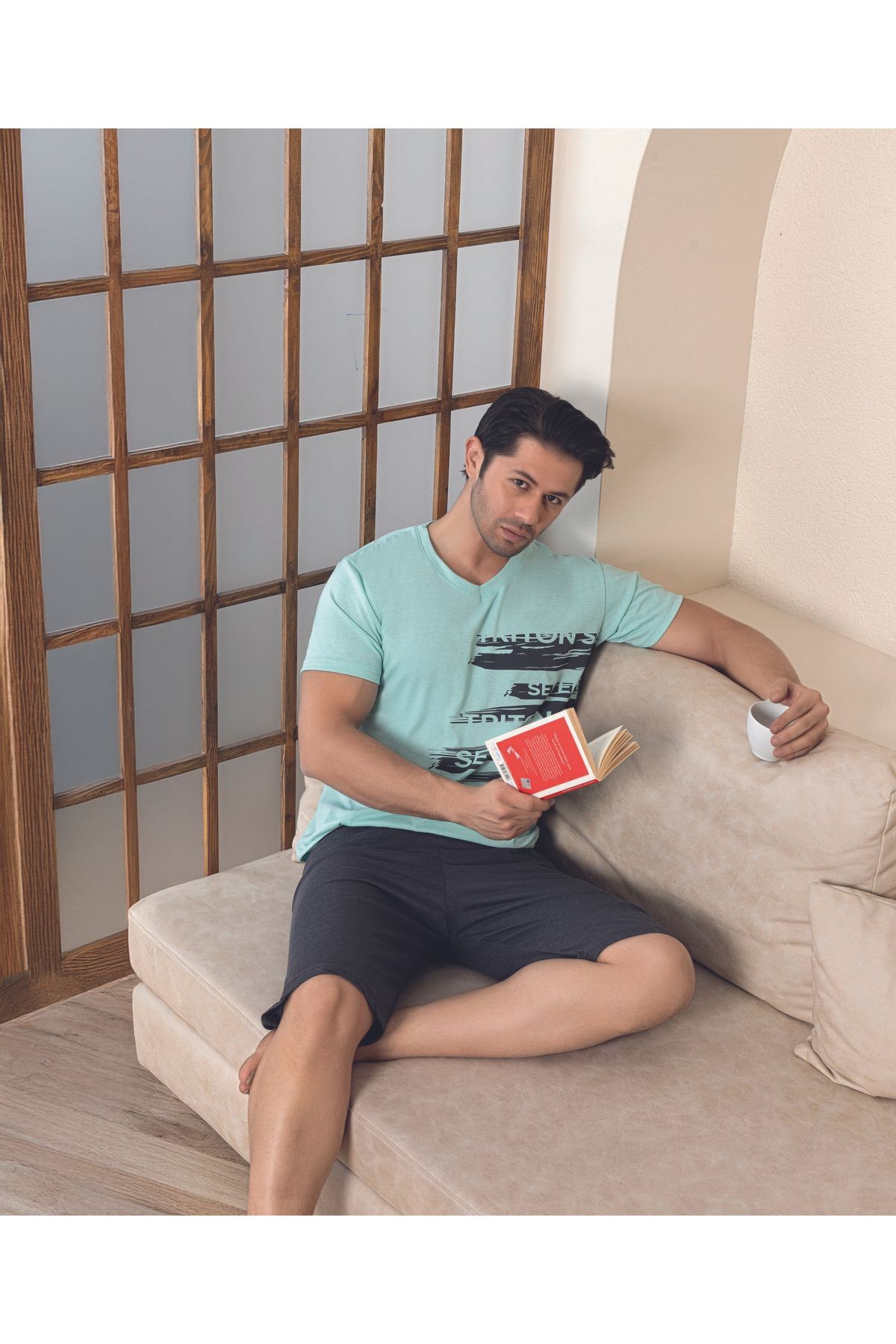 Penye (süprem) Kapri Pijama Takımı
