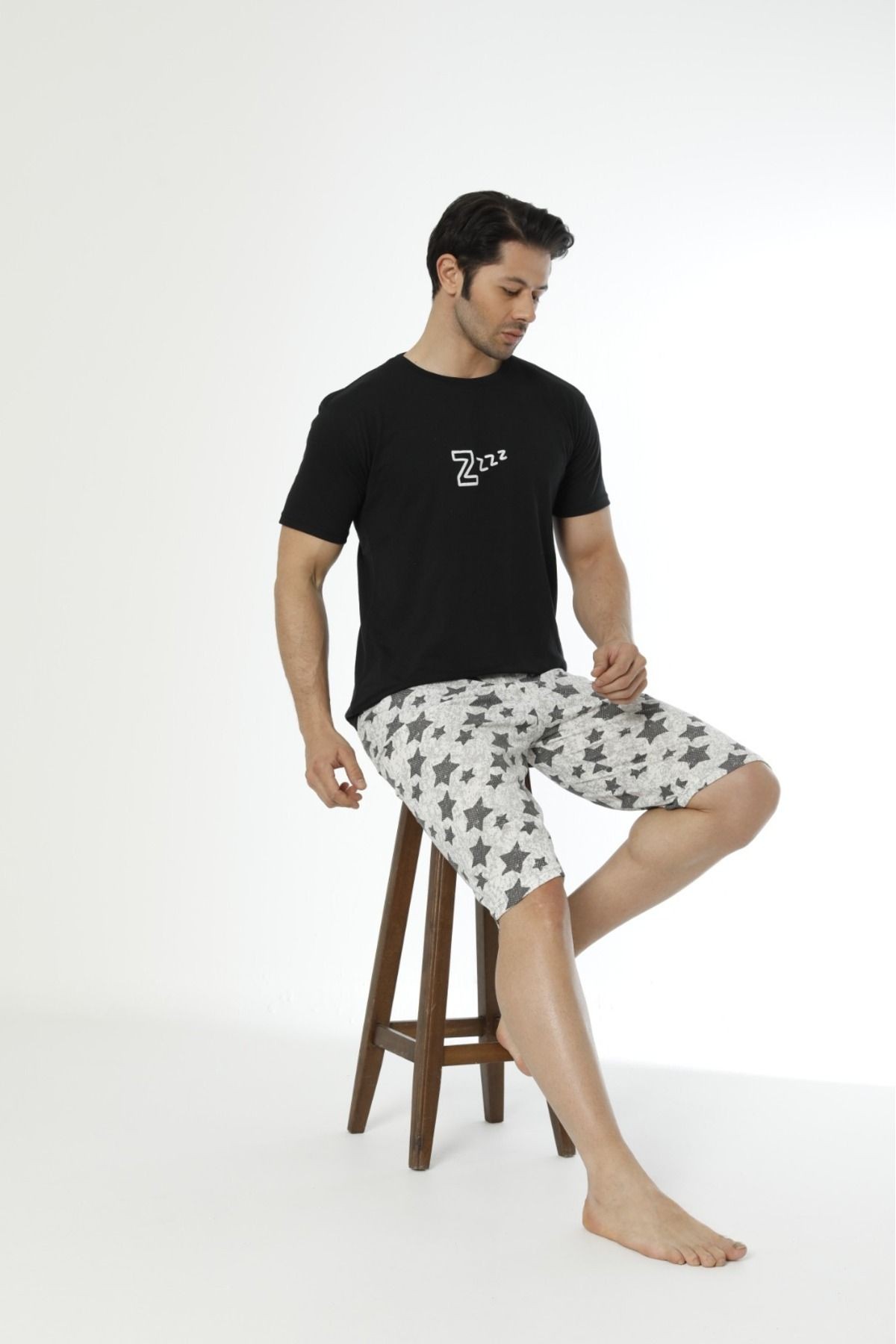 Penye (süprem) Erkek Kapri Pijama Takımı