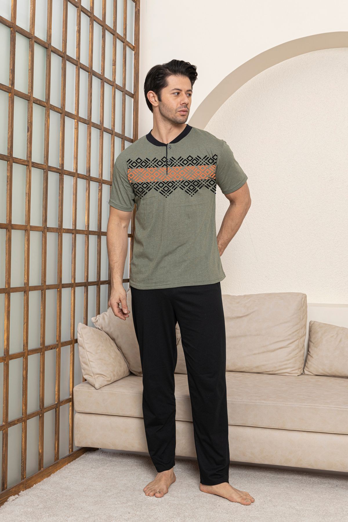 Penye Erkek Süprem (Yazlık) Pijama Takımı