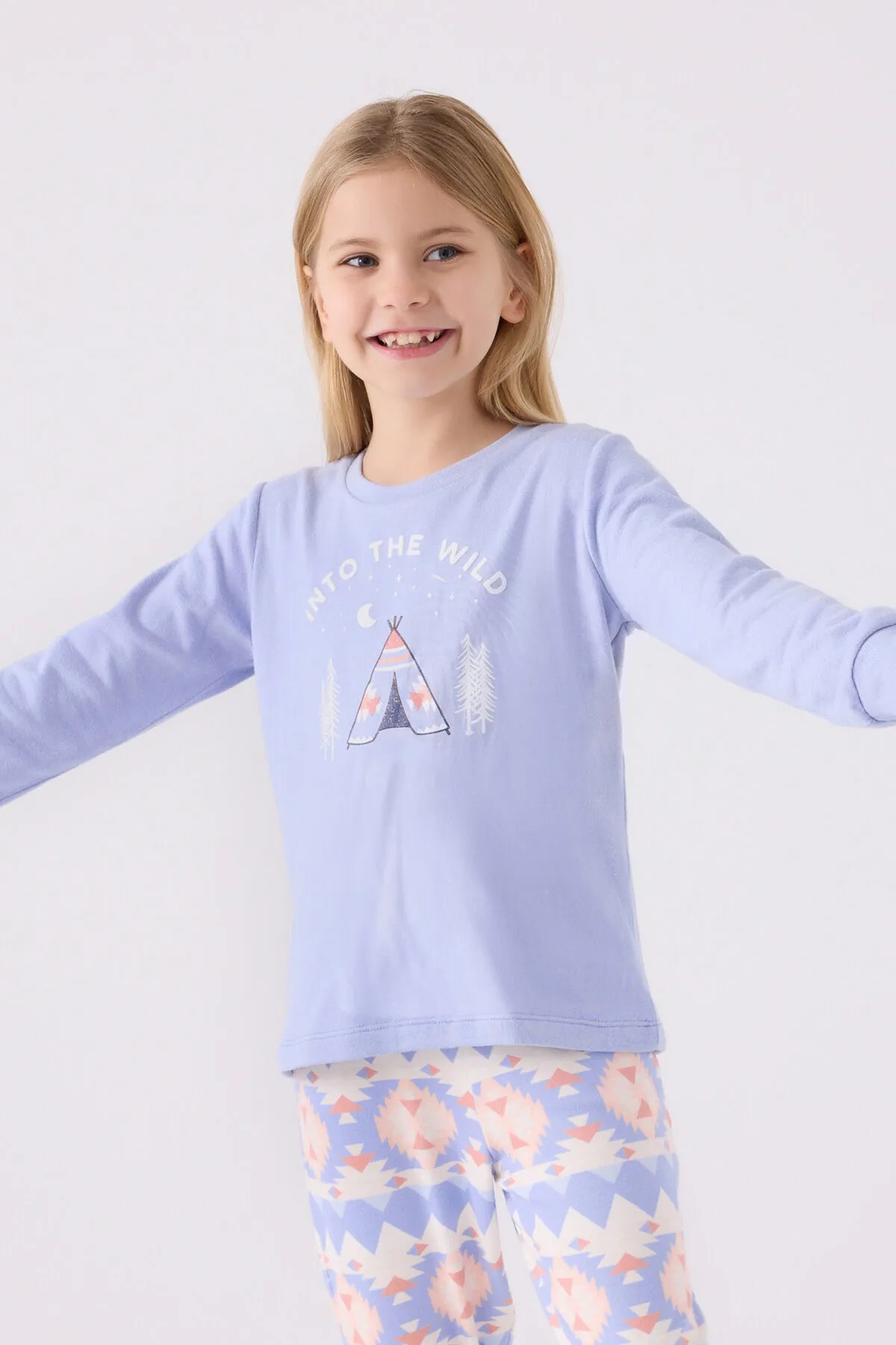  Kız Çocuk Uzun Kol Pijama Takım