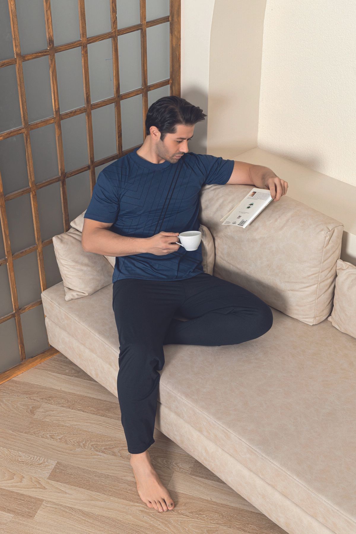 Penye Erkek Süprem (Yazlık) Pijama Takımı
