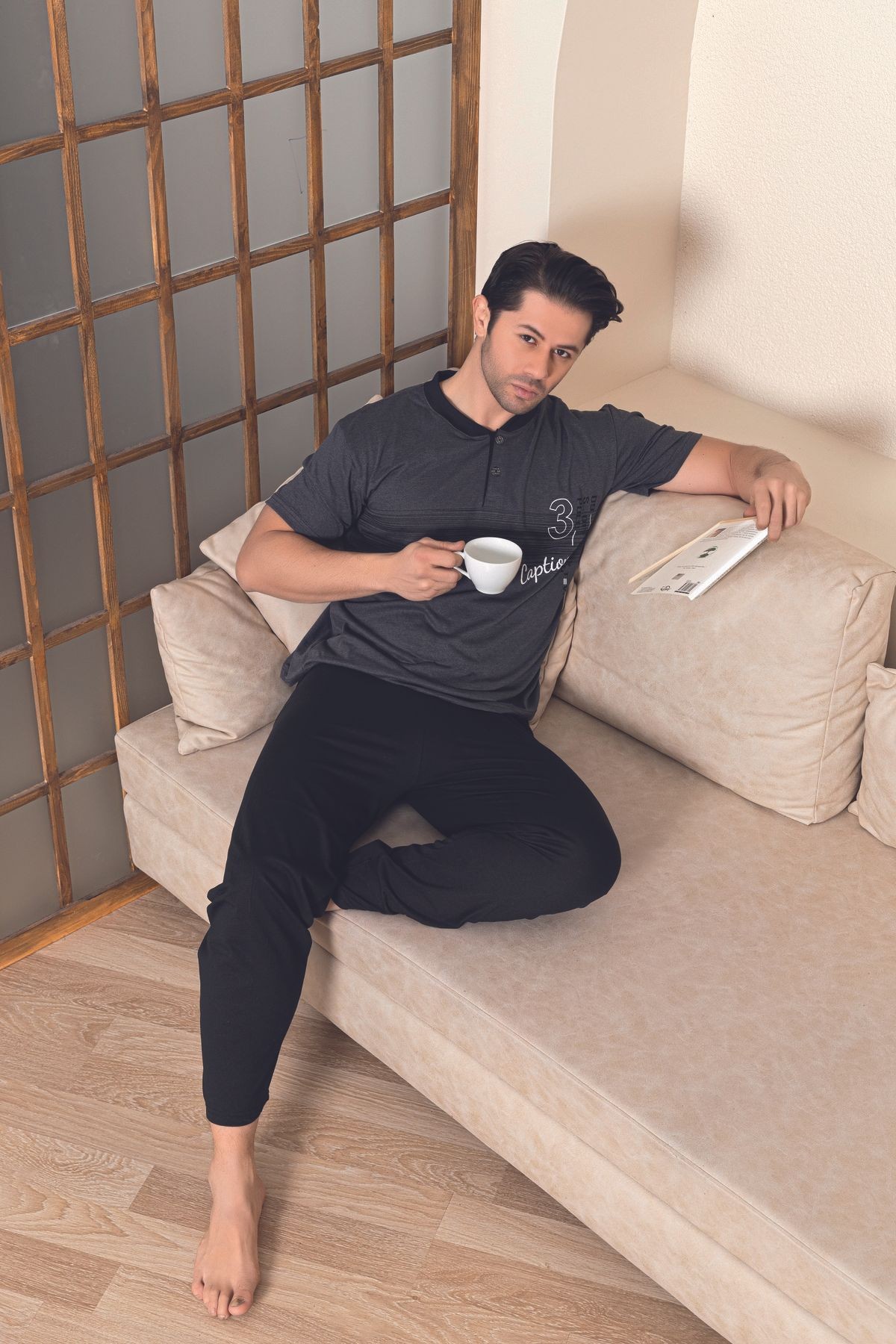 Penye Erkek Süprem (Yazlık) Pijama Takımı
