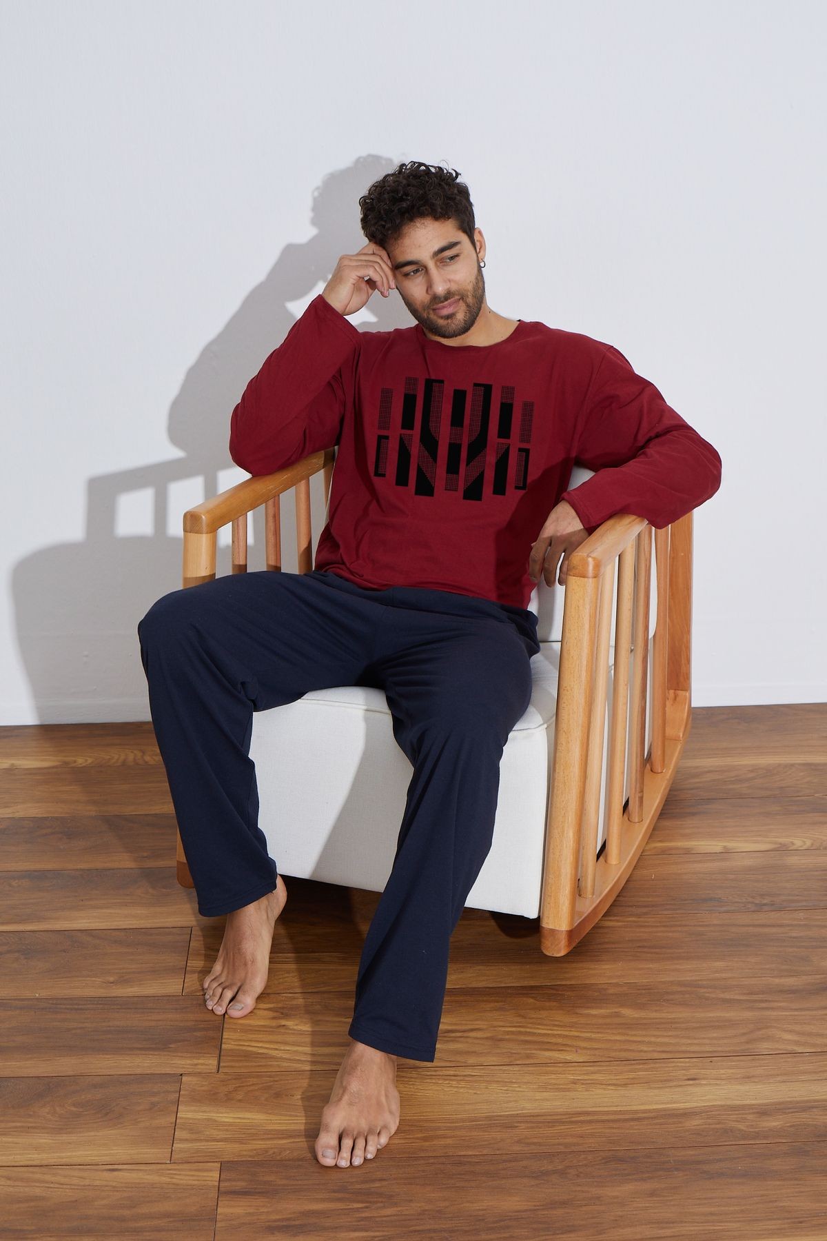 Penye Süprem(İnce) Uzun Kollu Erkek Pijama Takımı
