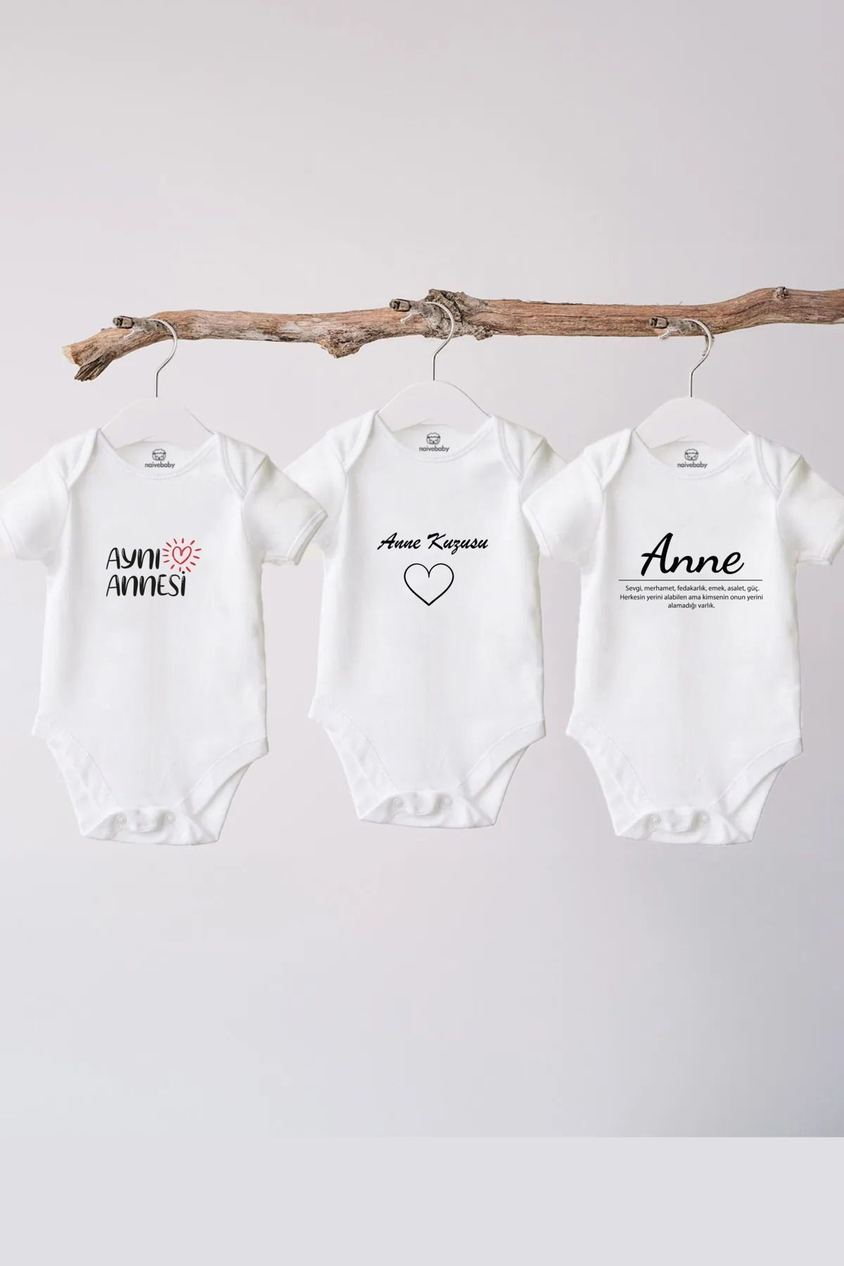  Pamuklu Bebek Zıbını - 3'lü Anne Set