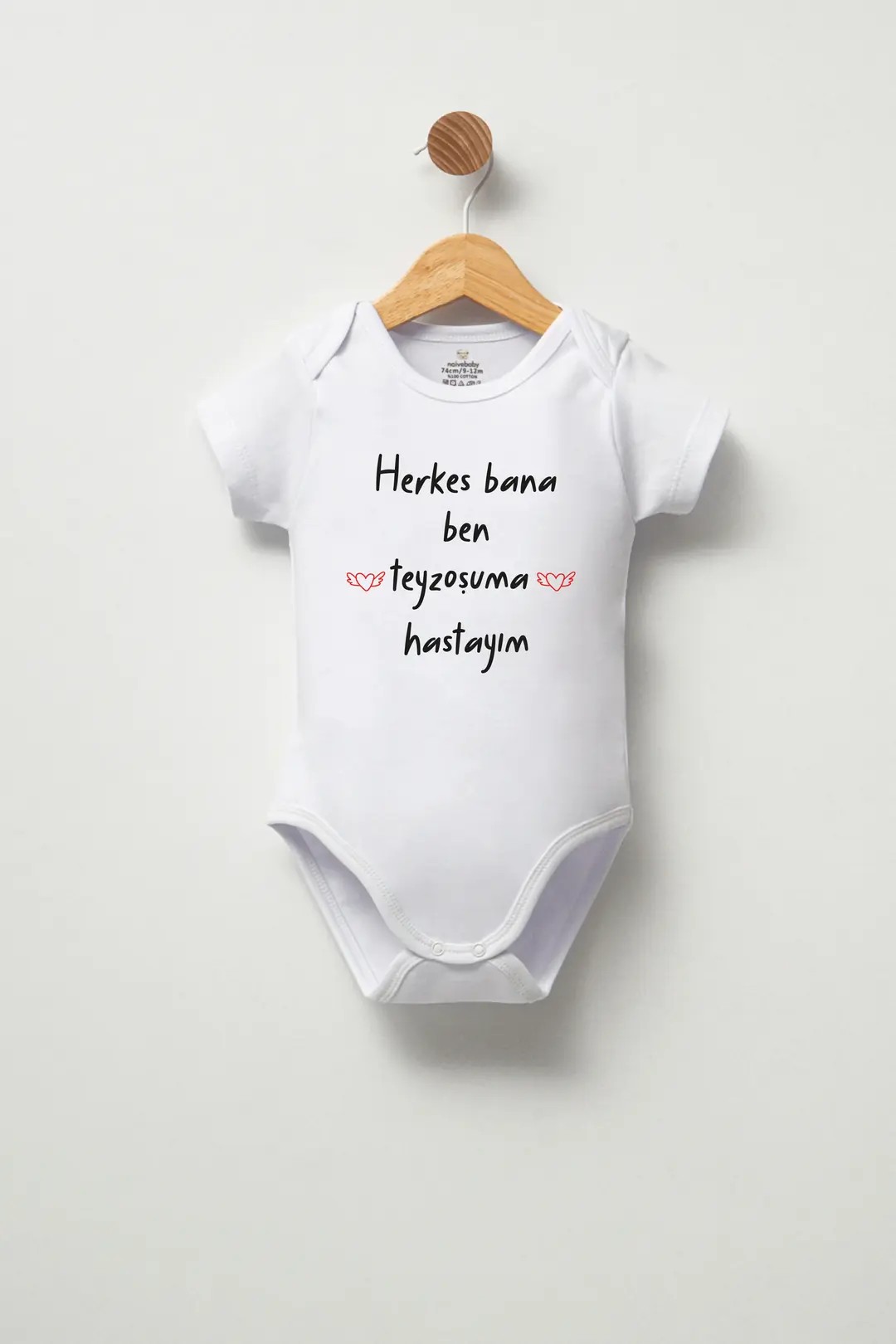 %100 Pamuklu Bebek Body - Teyzosuma Yazılı Badi