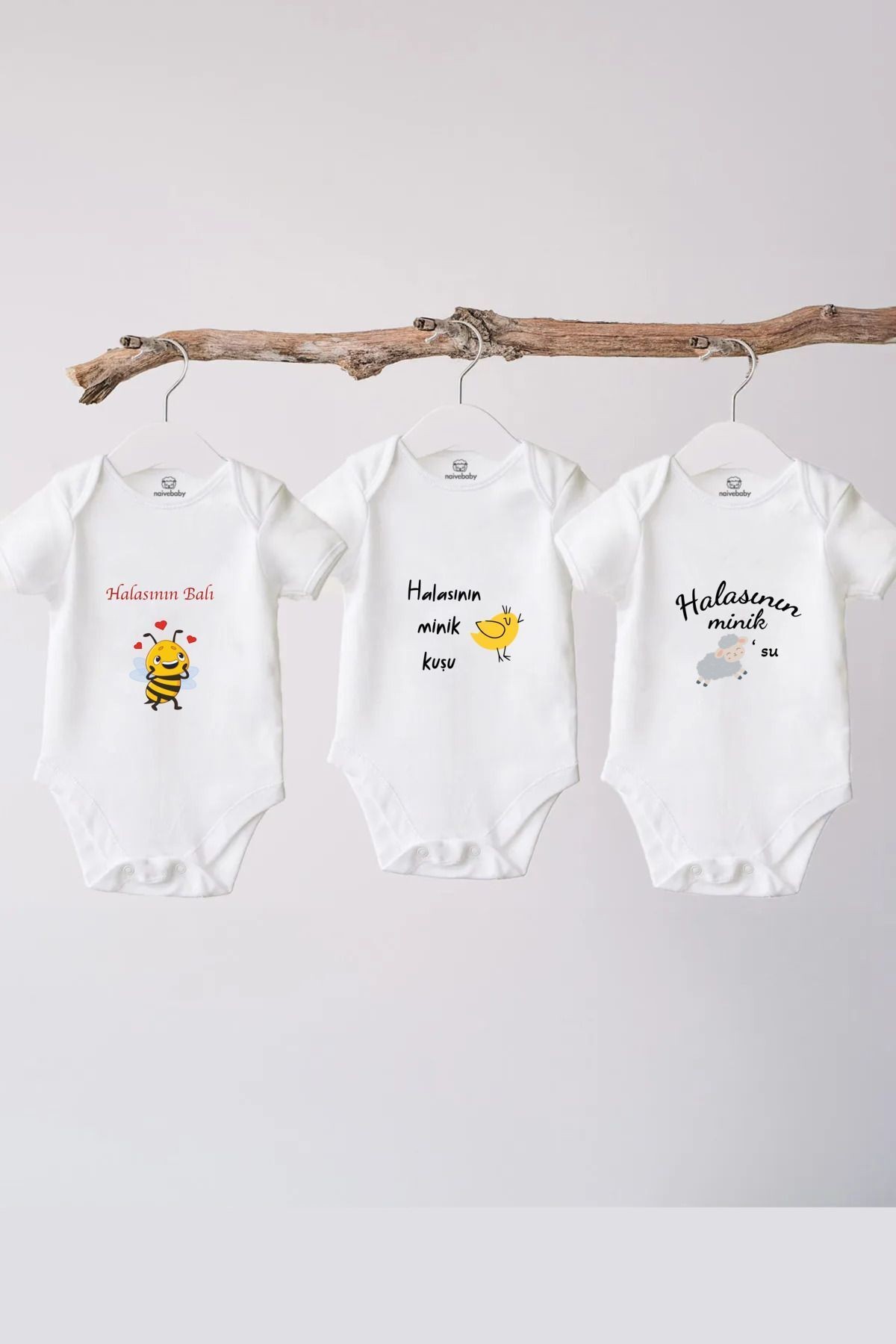  Pamuklu Bebek Zıbını - 3'lü Hala Set
