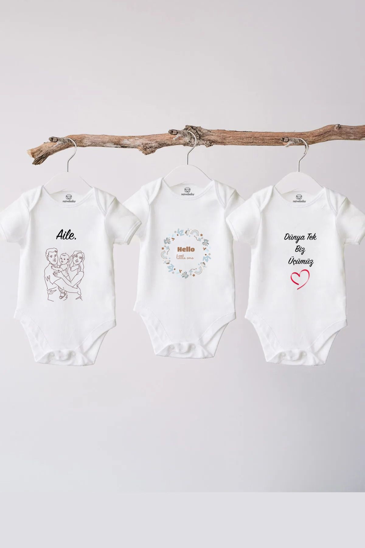 Pamuklu Bebek Zıbını - 3'lü Çekirdek Aile Set