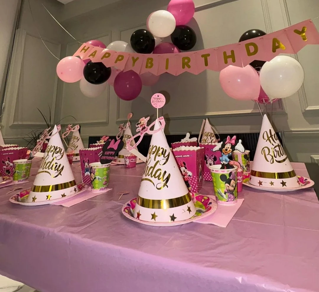 Minnie Mouse Temalı Doğum Günü Parti Seti