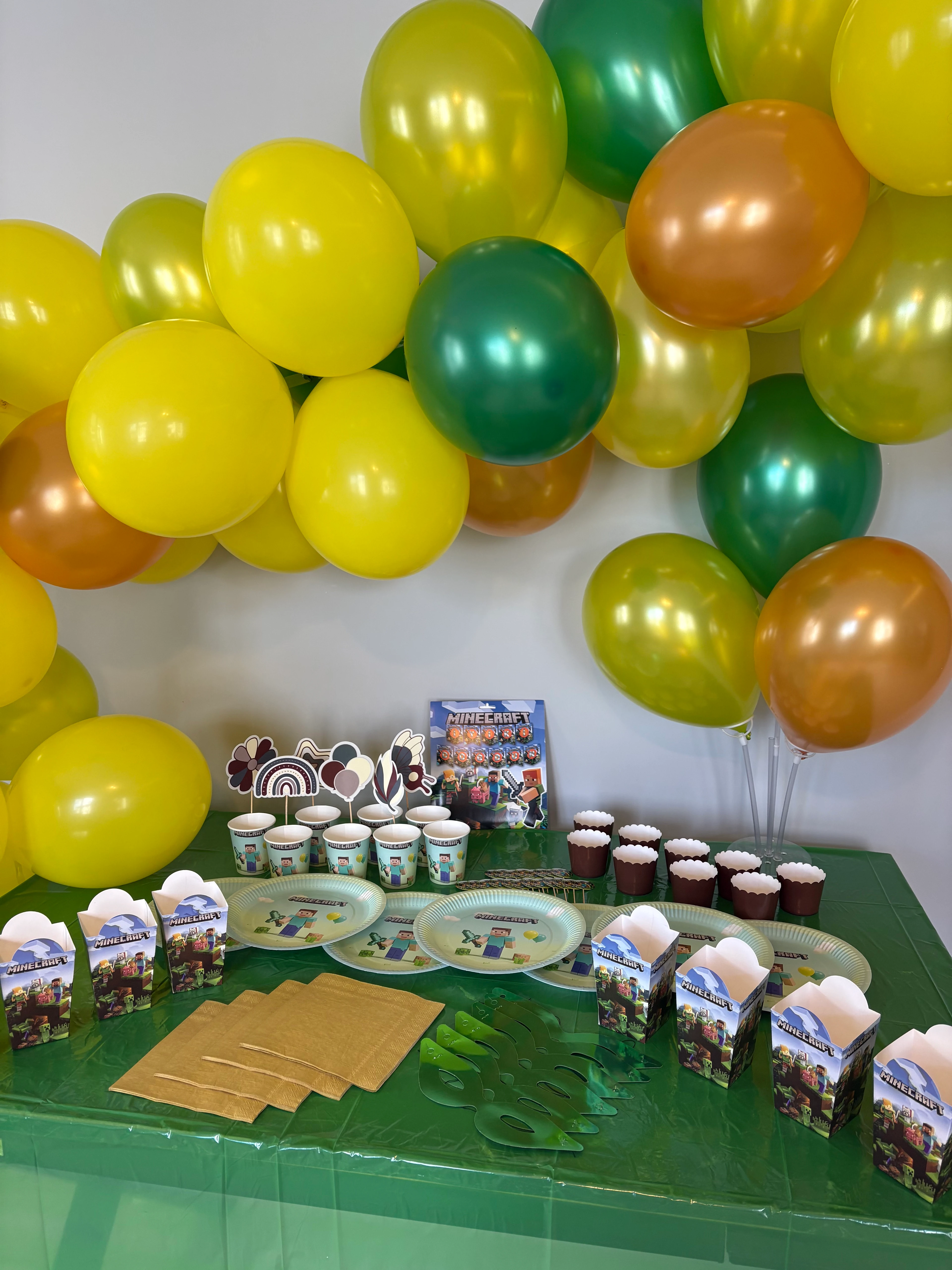 Minecraft Doğum Günü Parti Seti