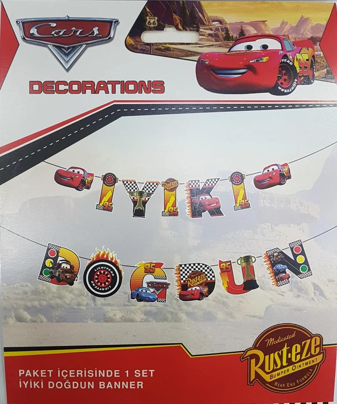 Cars Kaligrafi Banner Set