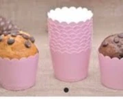 Düz Pembe Kek Kapsülü 25'li