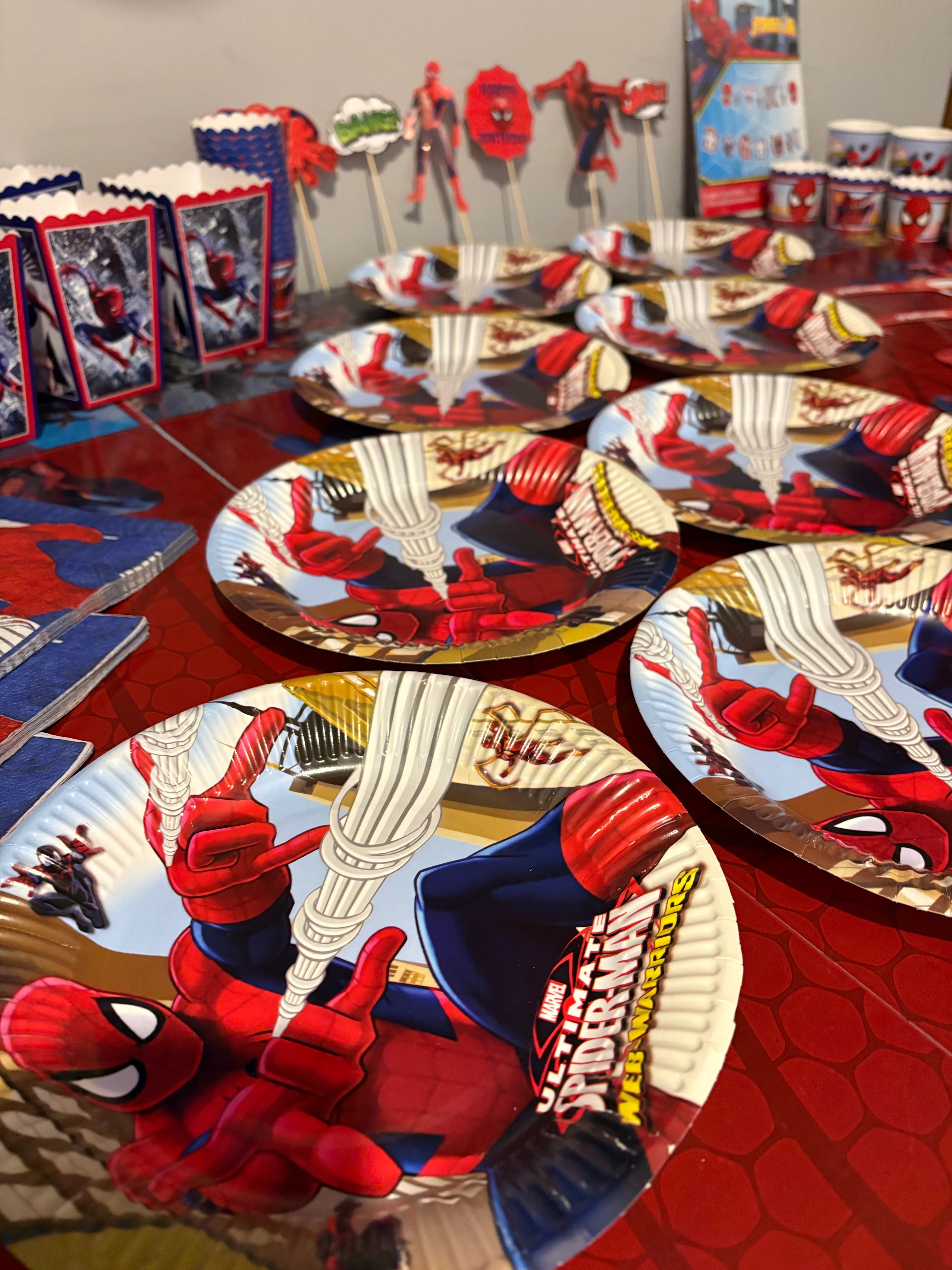 Spiderman Temalı Doğum Günü Parti Seti