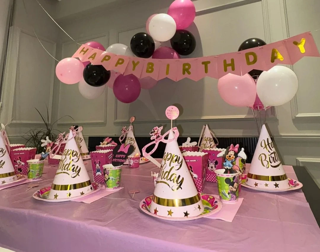 Minnie Mouse Temalı Doğum Günü Parti Seti