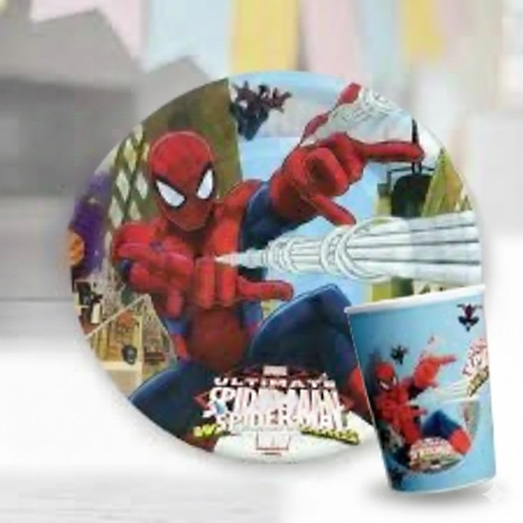 Spiderman Tabak Bardak Set 8'li