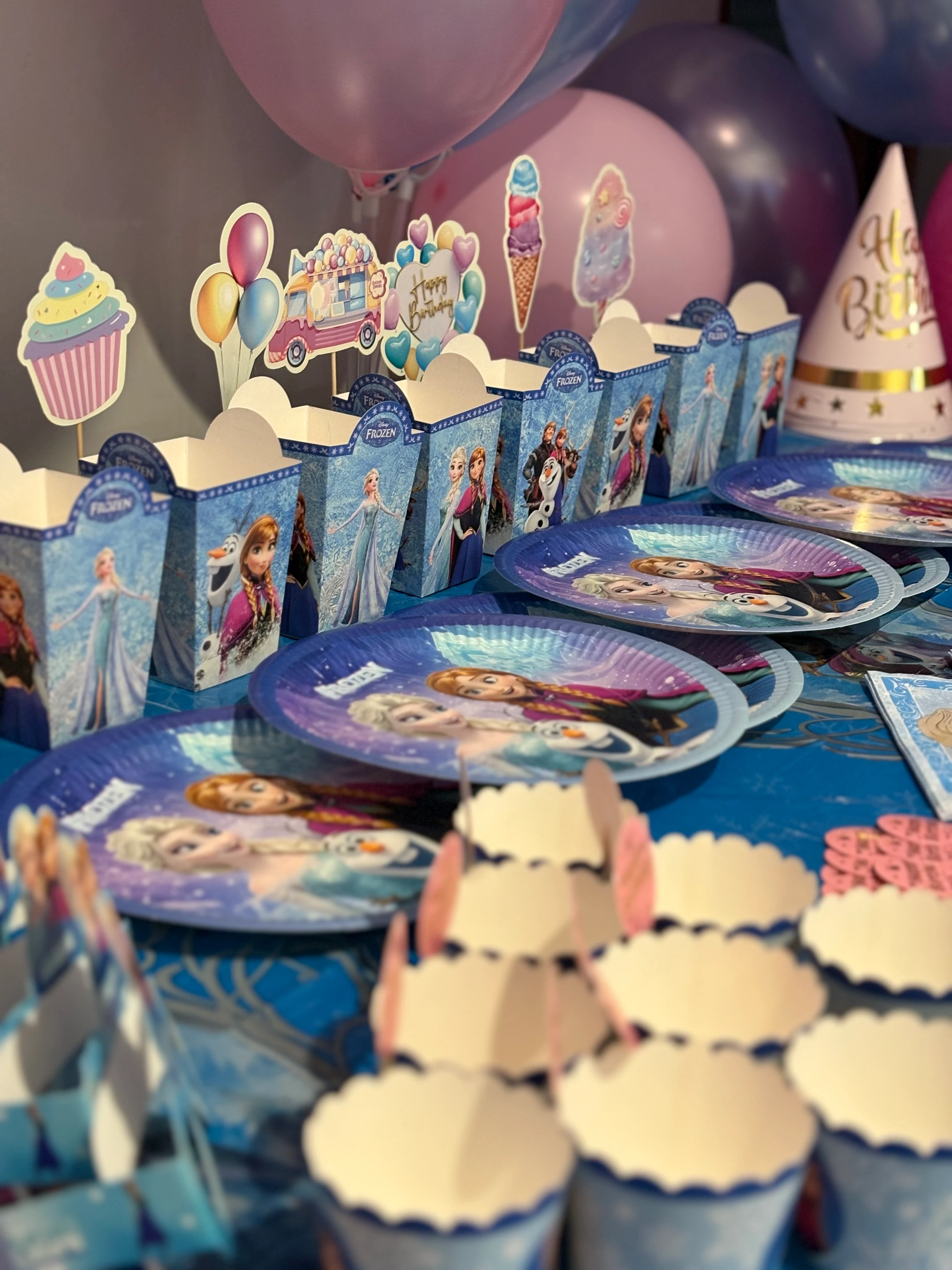 Frozen Temalı Doğum Günü Parti Seti