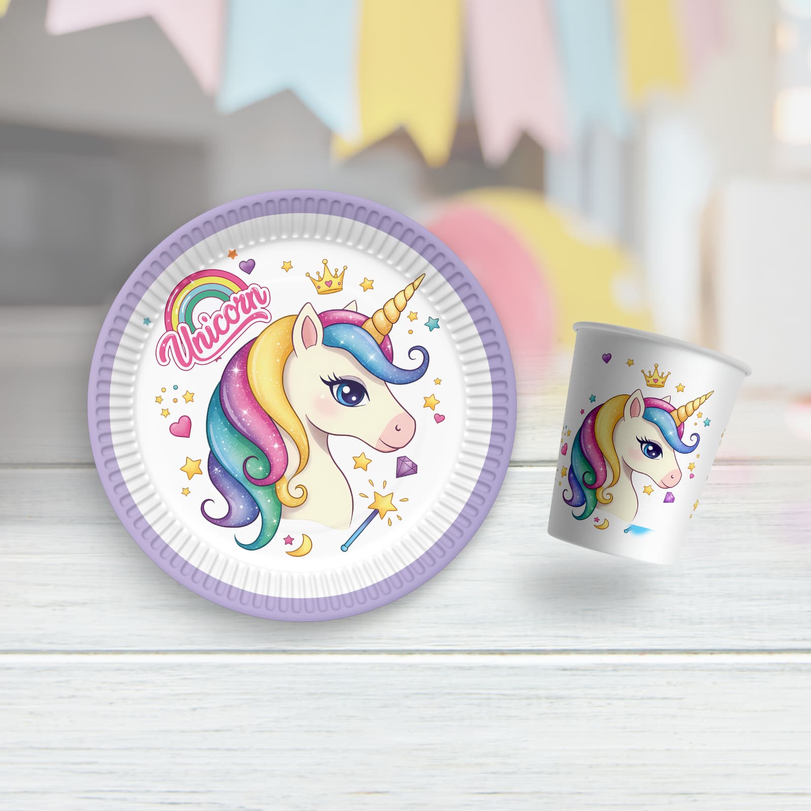 Unicorn Tabak Bardak Set 8'li