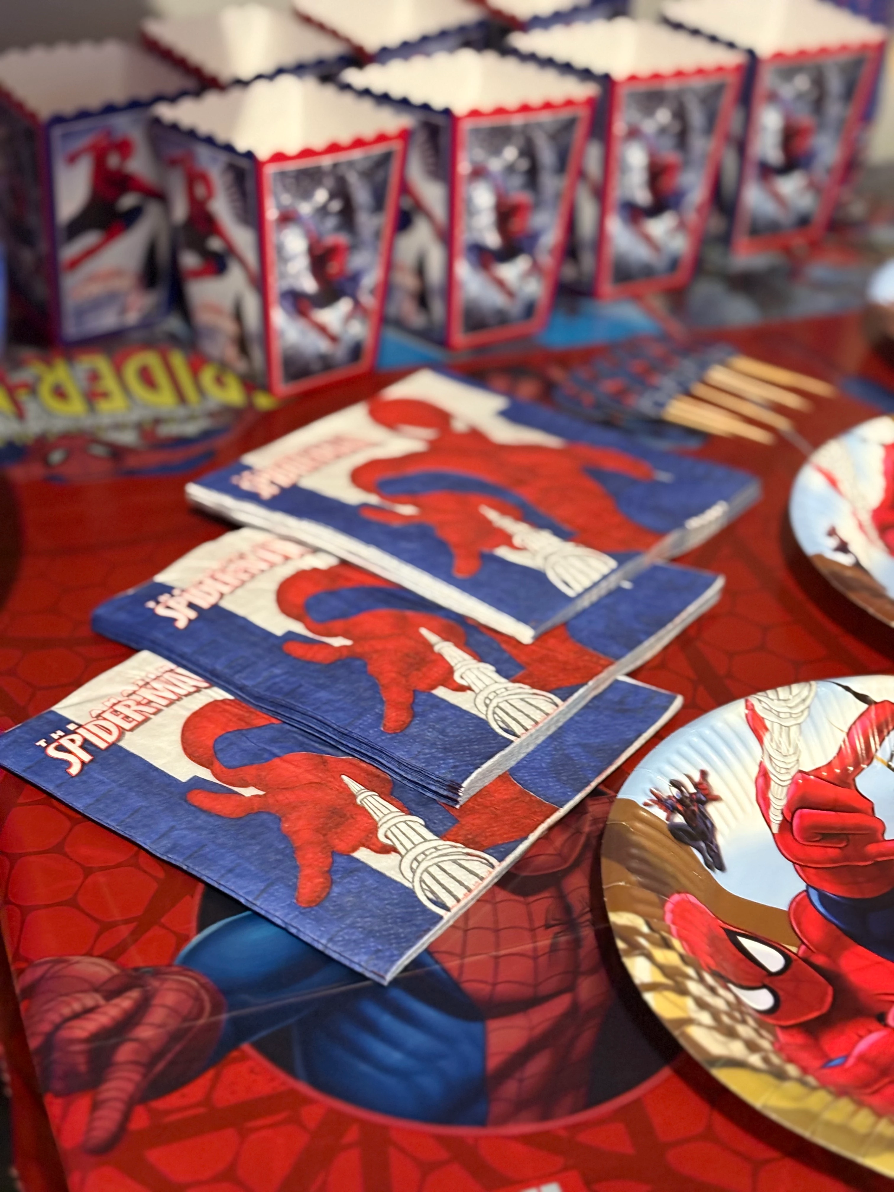 Spiderman Temalı Doğum Günü Parti Seti