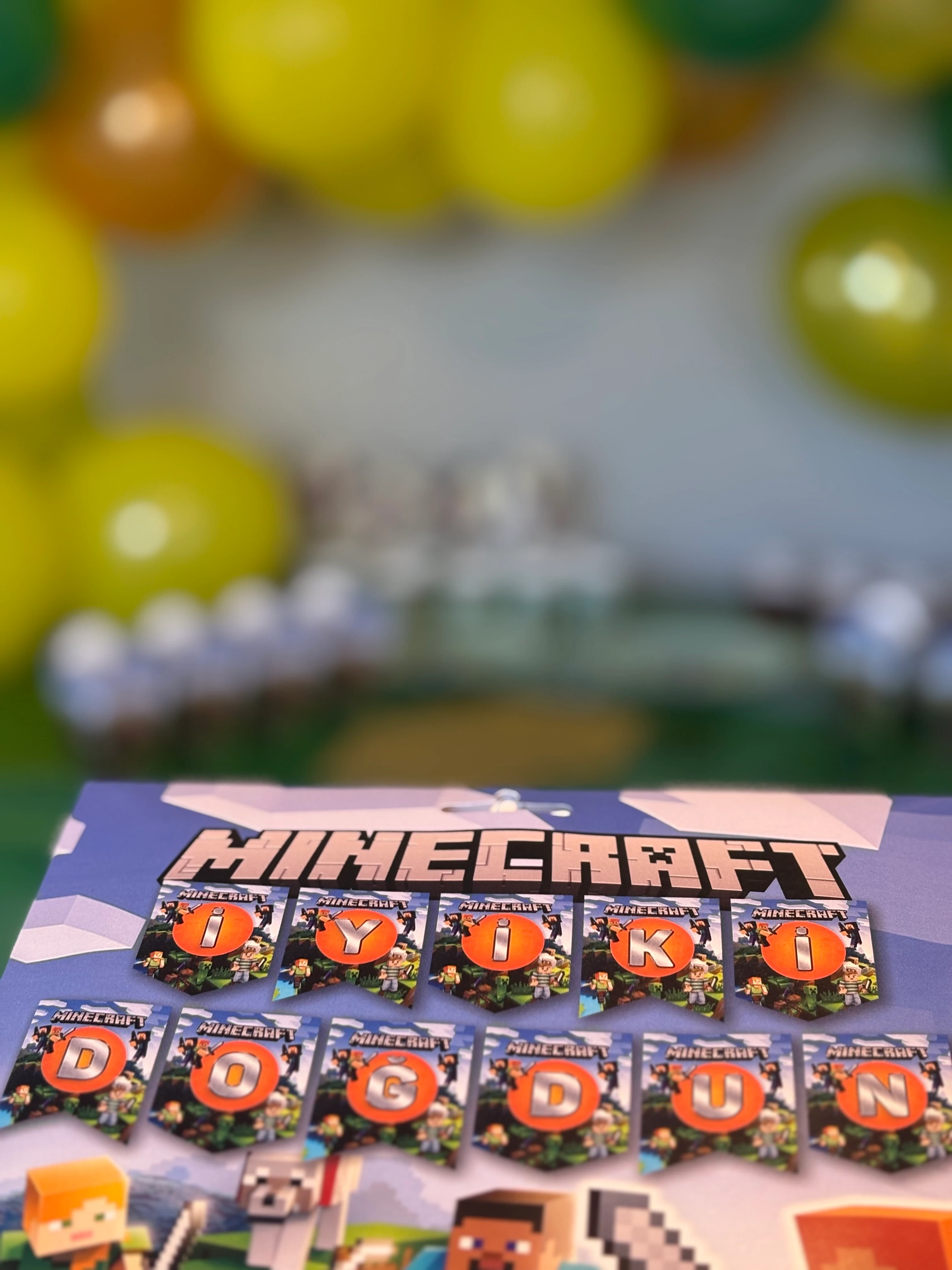 Minecraft Doğum Günü Parti Seti