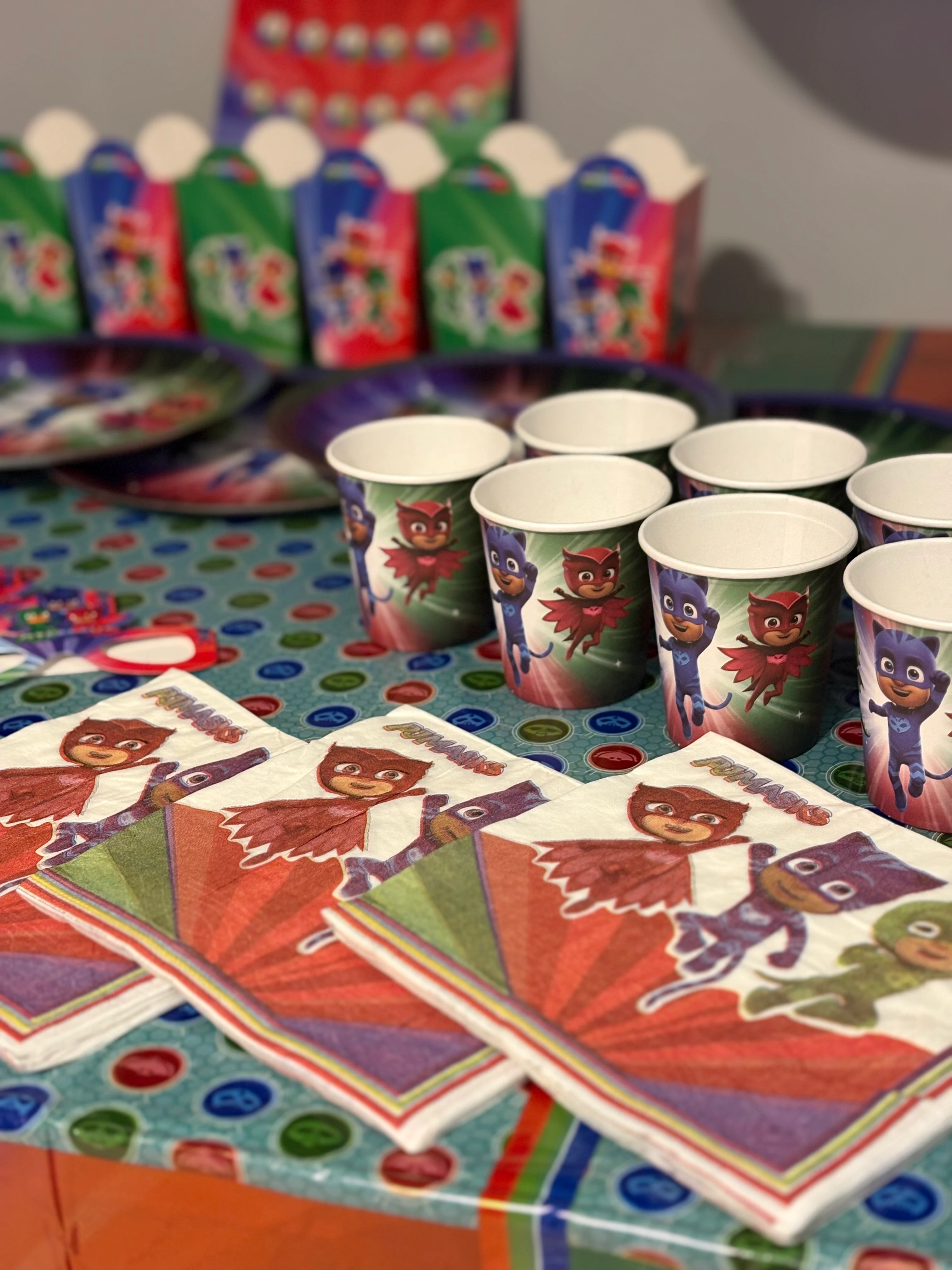 Pijamaskeliler Temalı Doğum Günü Parti Seti