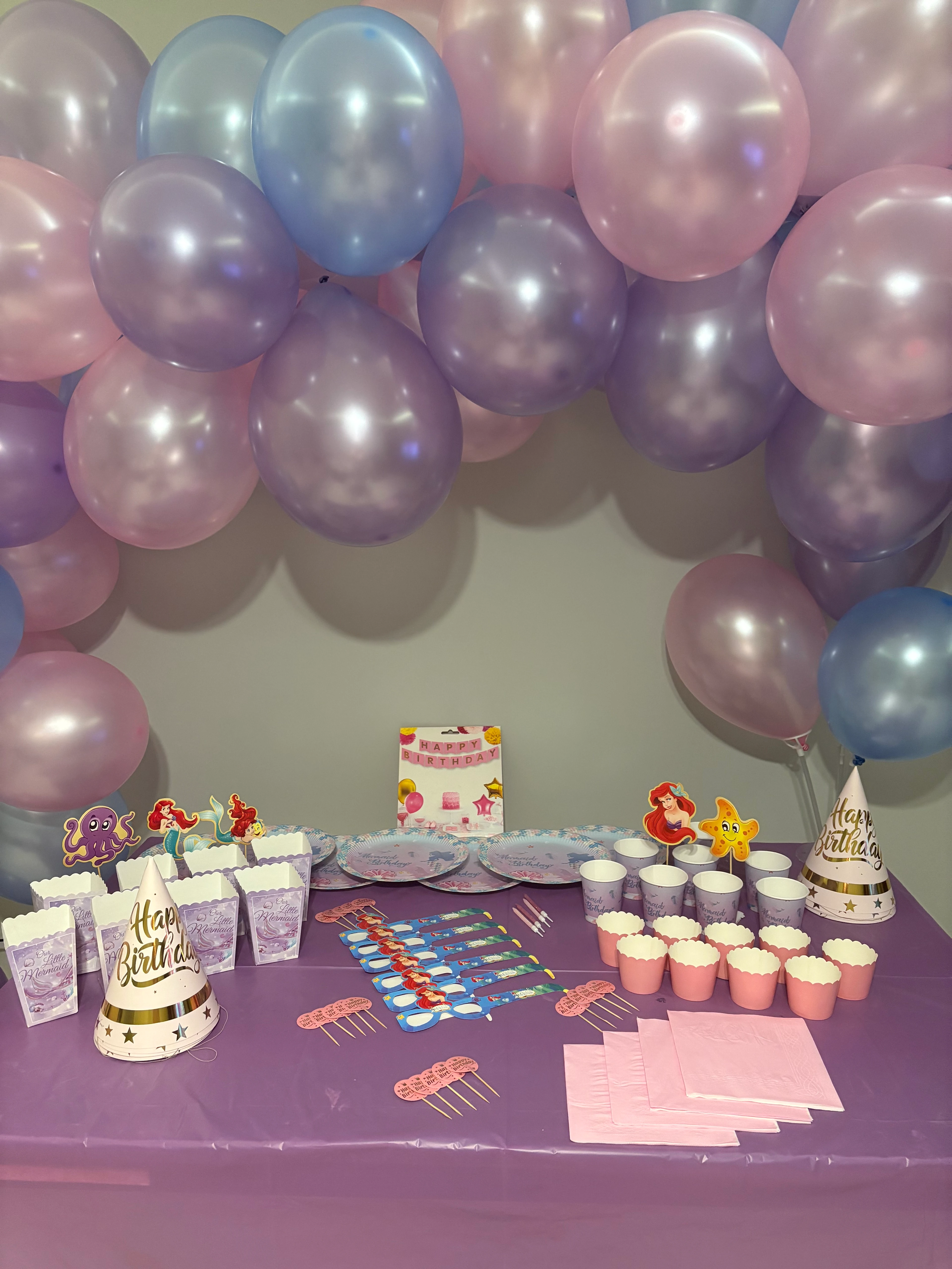 Deniz Kızı Temalı Doğum Günü Parti Seti