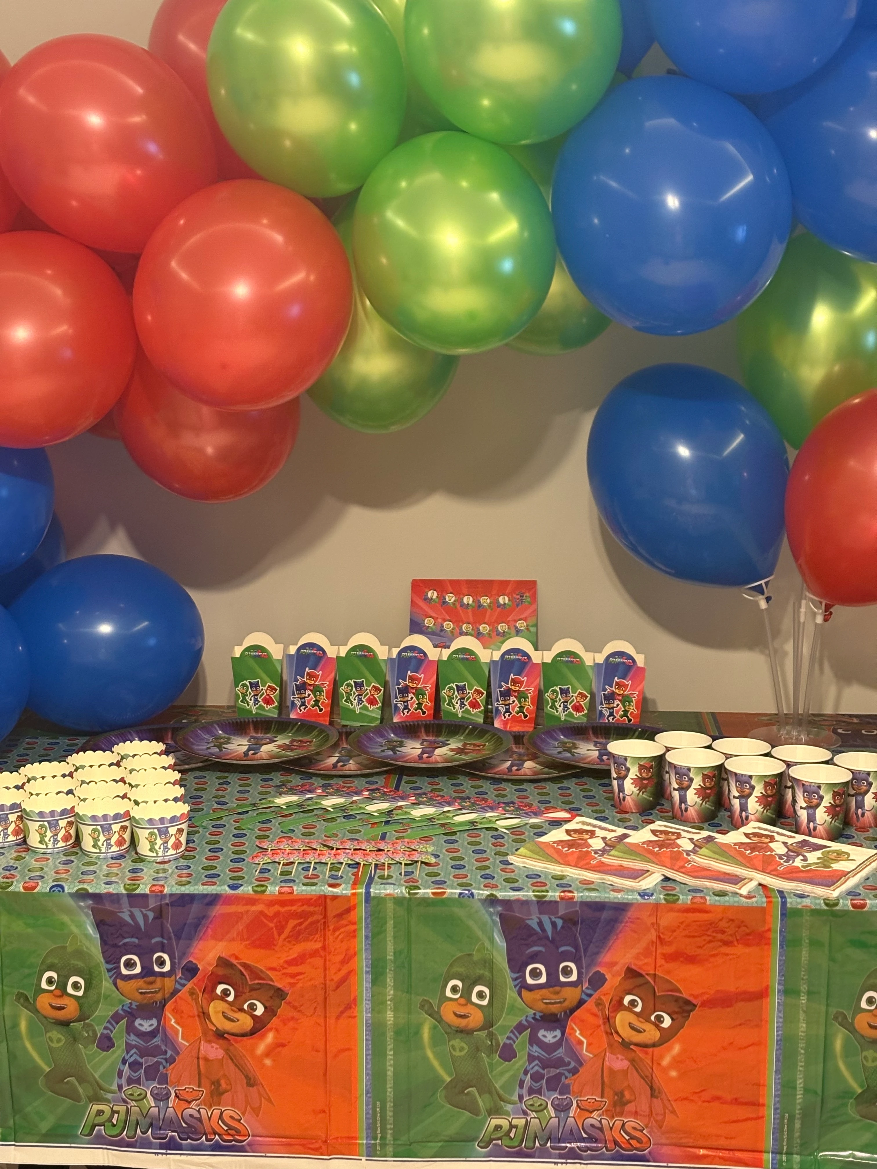 Pijamaskeliler Temalı Doğum Günü Parti Seti