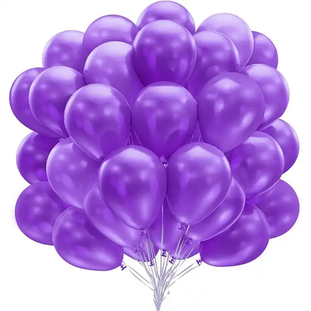 Açık Mor Metalik Balon 5'li