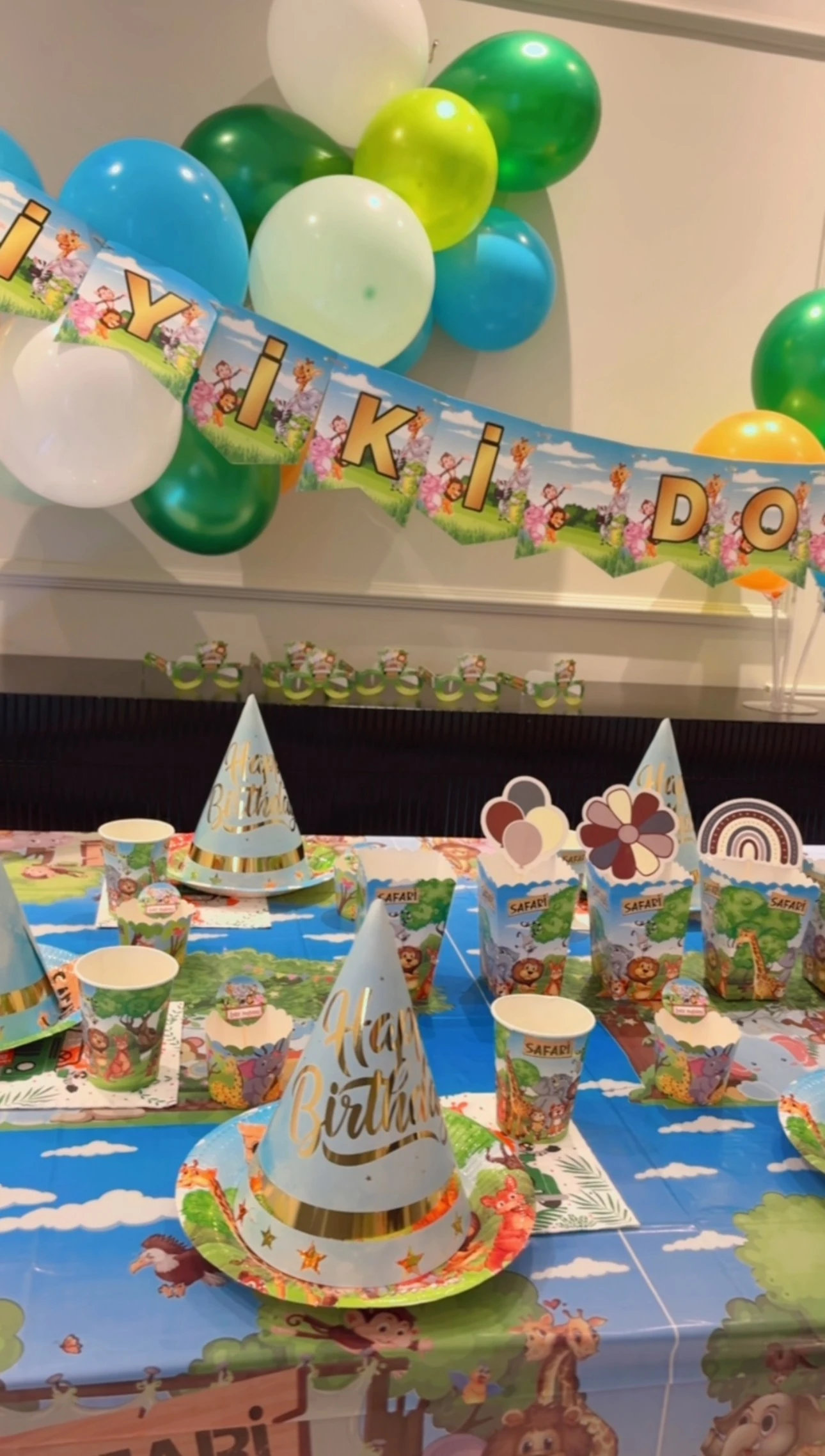 Safari Temalı Doğum Günü Parti Seti