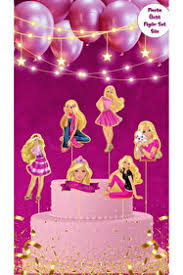 Barbie Pasta Üstü Figür Süs Set 