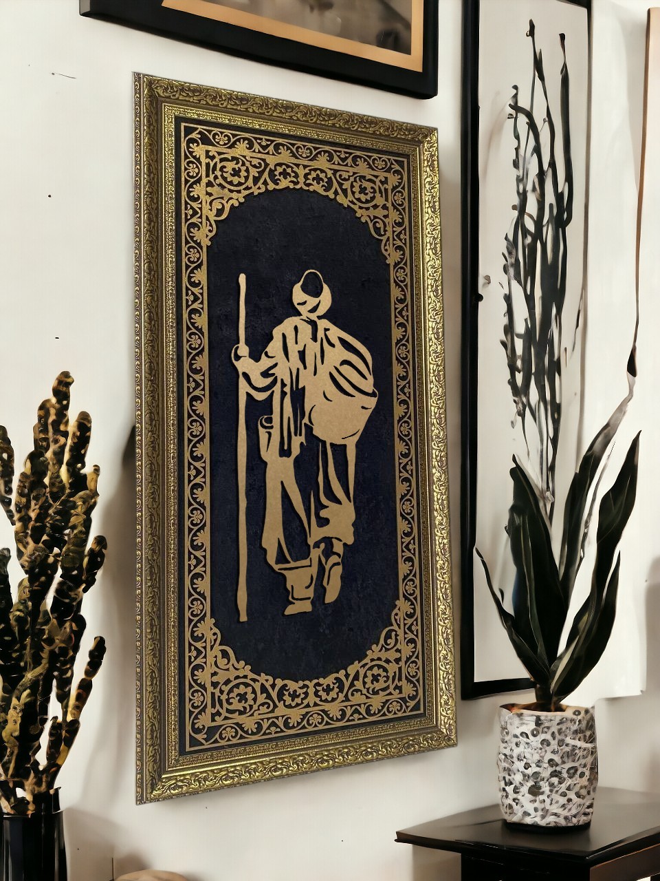 Yunus Emre Temalı Hat Sanatı Tablo 40x80 cm