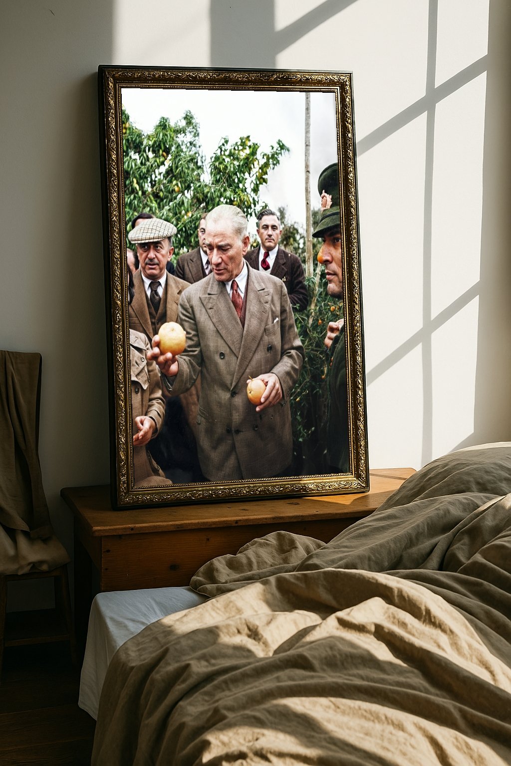 Milletle İç İçe Lider 60x80 cm Çerçeveli Tablo