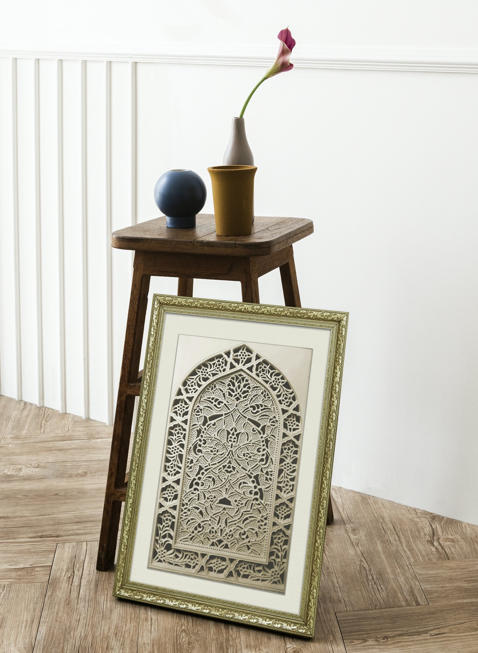 Cami Mimarisi İslam Sanatının Güzelliği 60x80 cm Çerçeveli Tablo