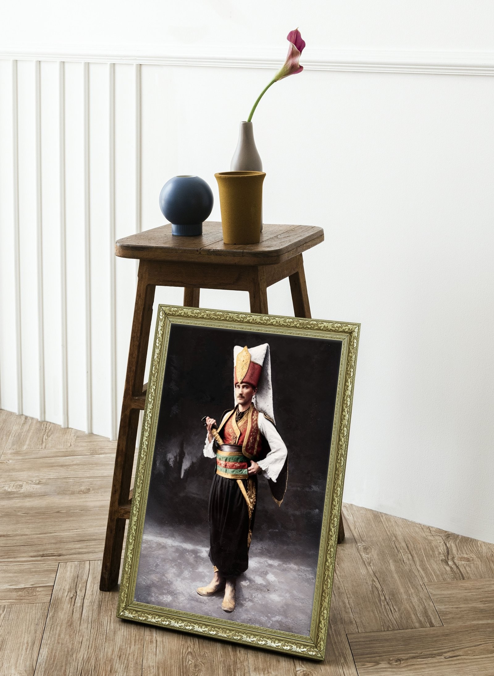 Yeniçeri Onuruyla Dimdik 60x80 cm Çerçeveli Tablo