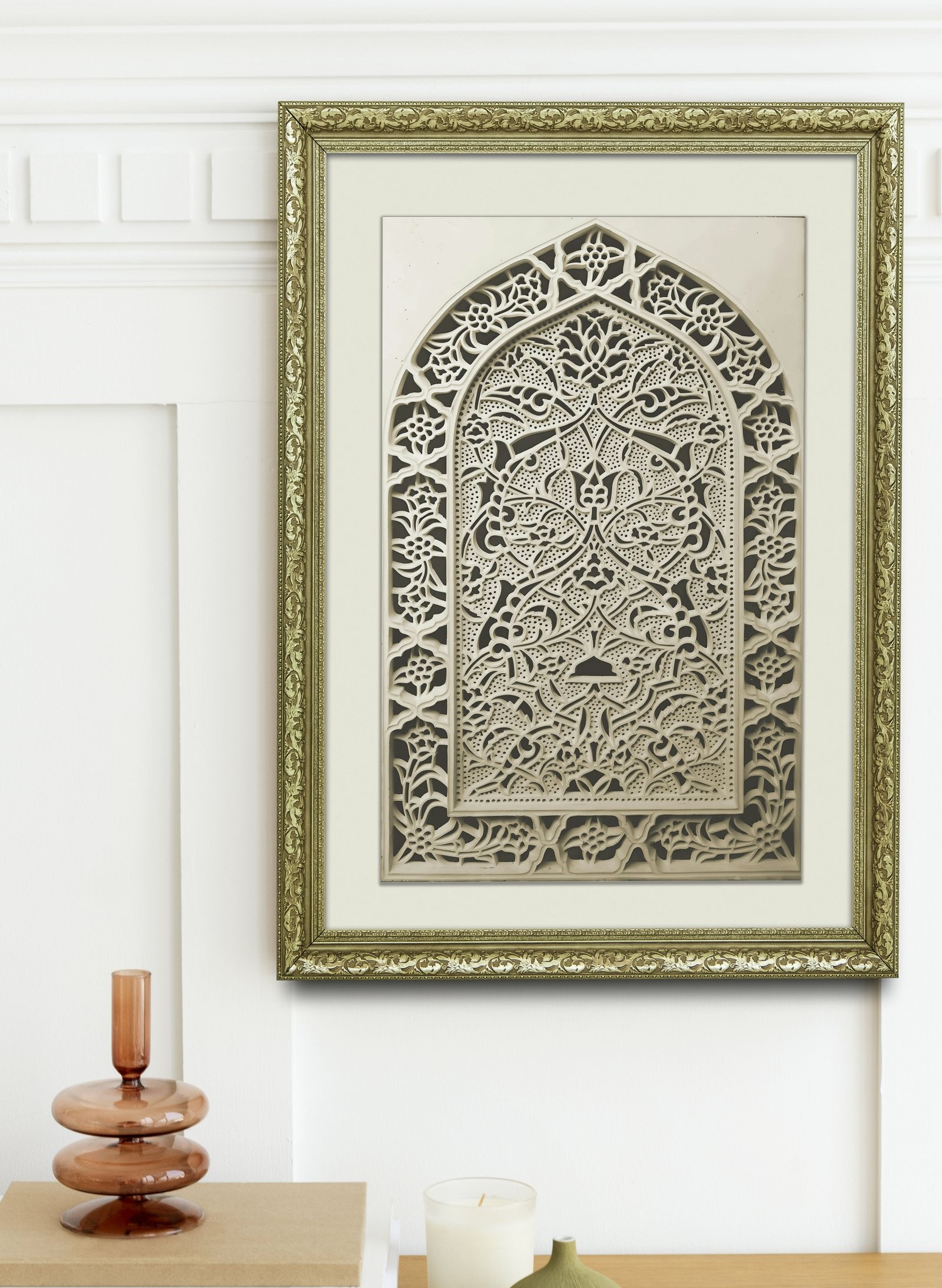 Cami Mimarisi İslam Sanatının Güzelliği 60x80 cm Çerçeveli Tablo