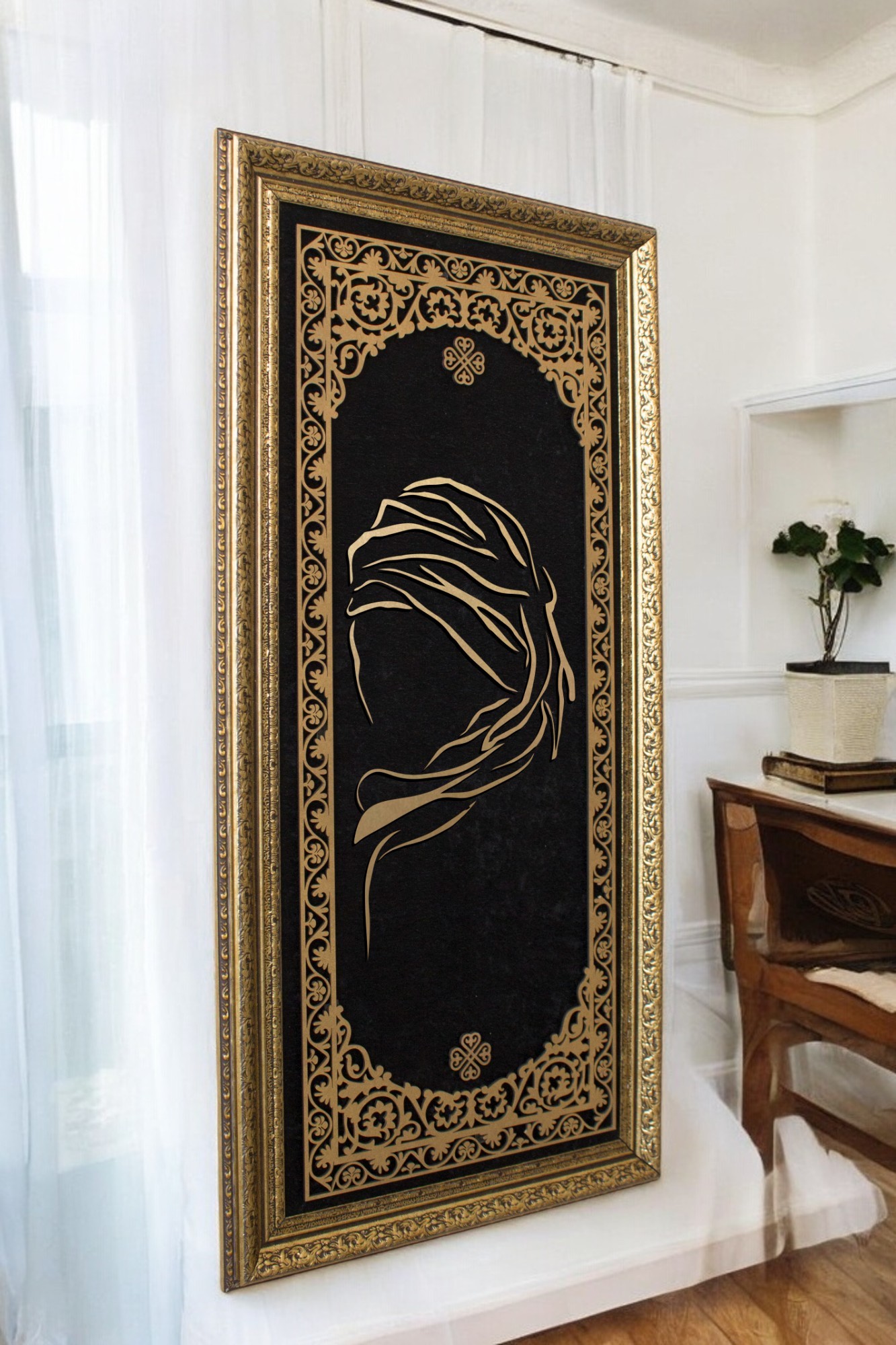 Said Nursi Hat Sanatı Tablo 40x80 cm