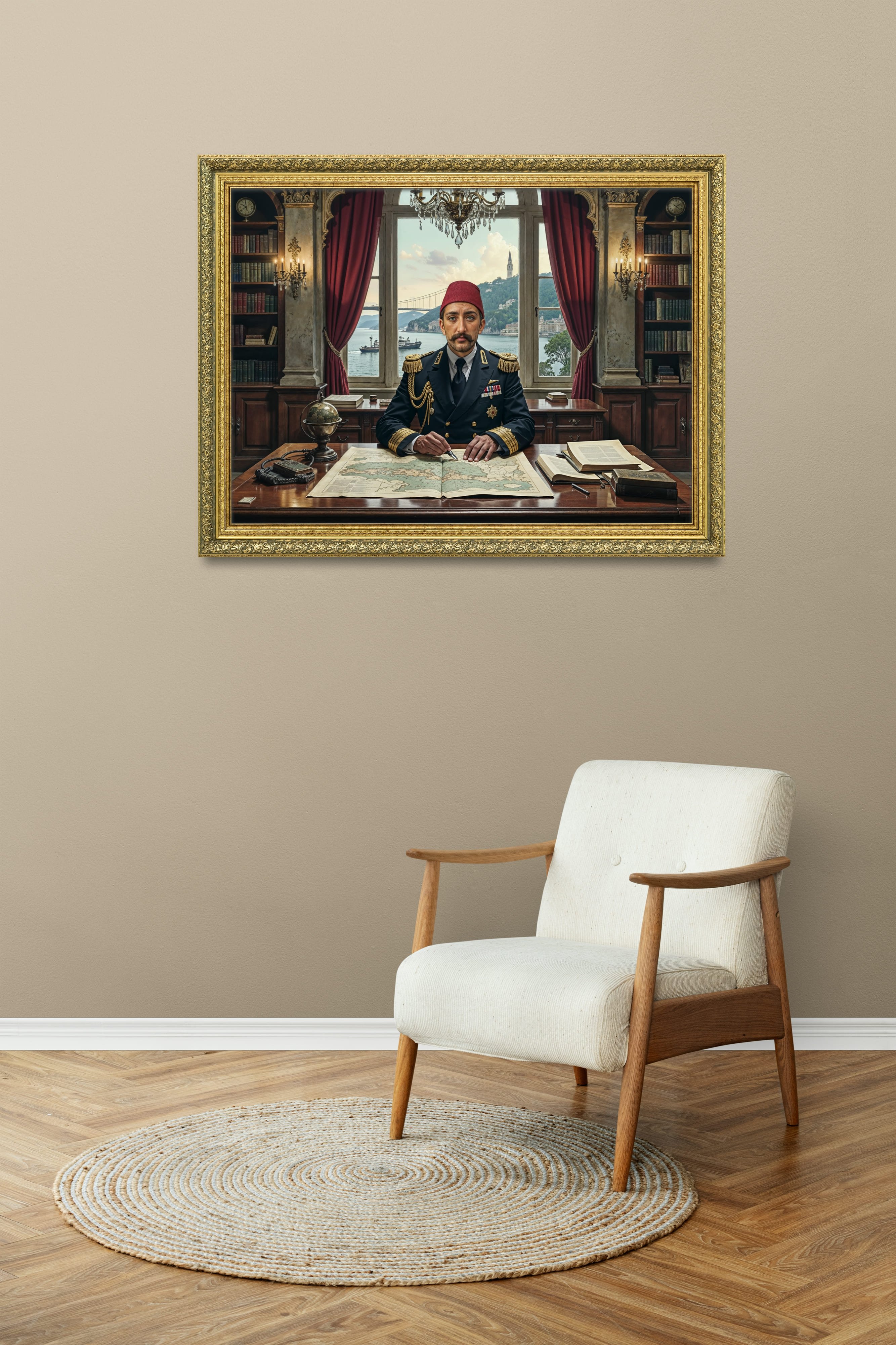Abdulhamid Makam Odasında Çerçeveli Tablo 60x80 cm
