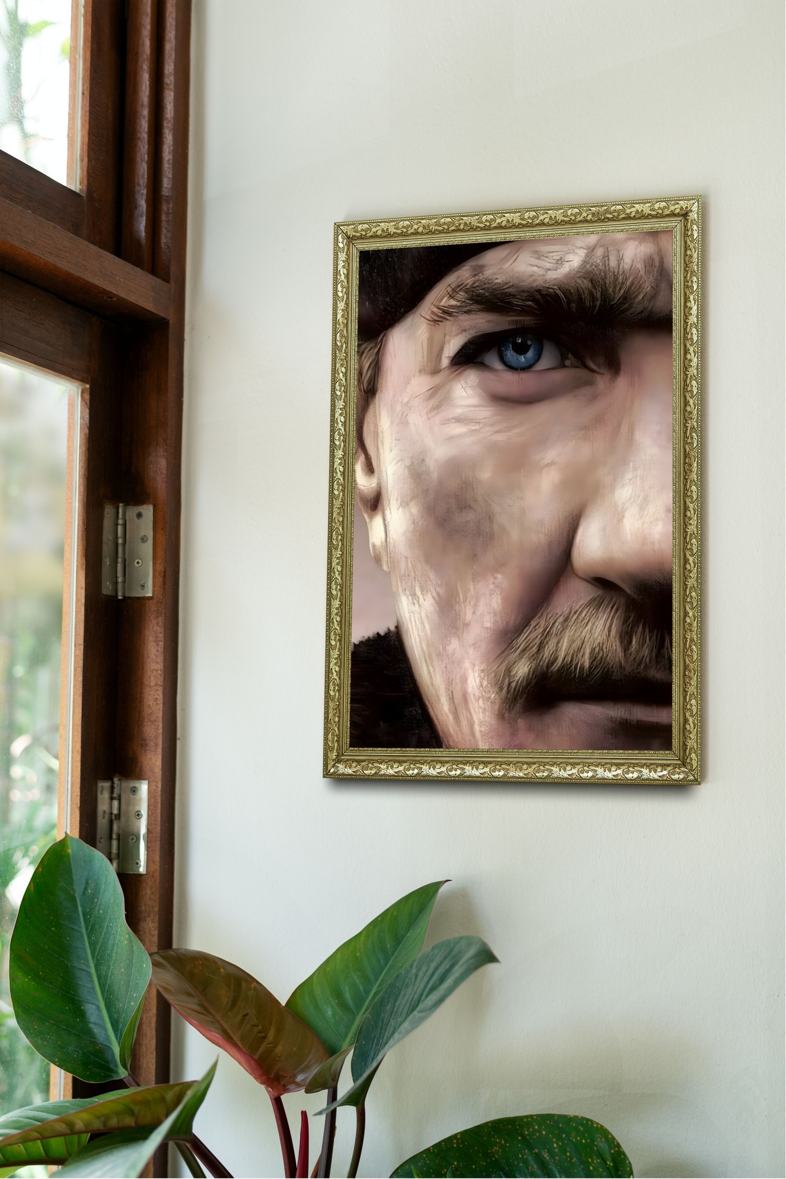 Gözlerde Saklı Kararlılık 60x80 cm Çerçeveli Tablo