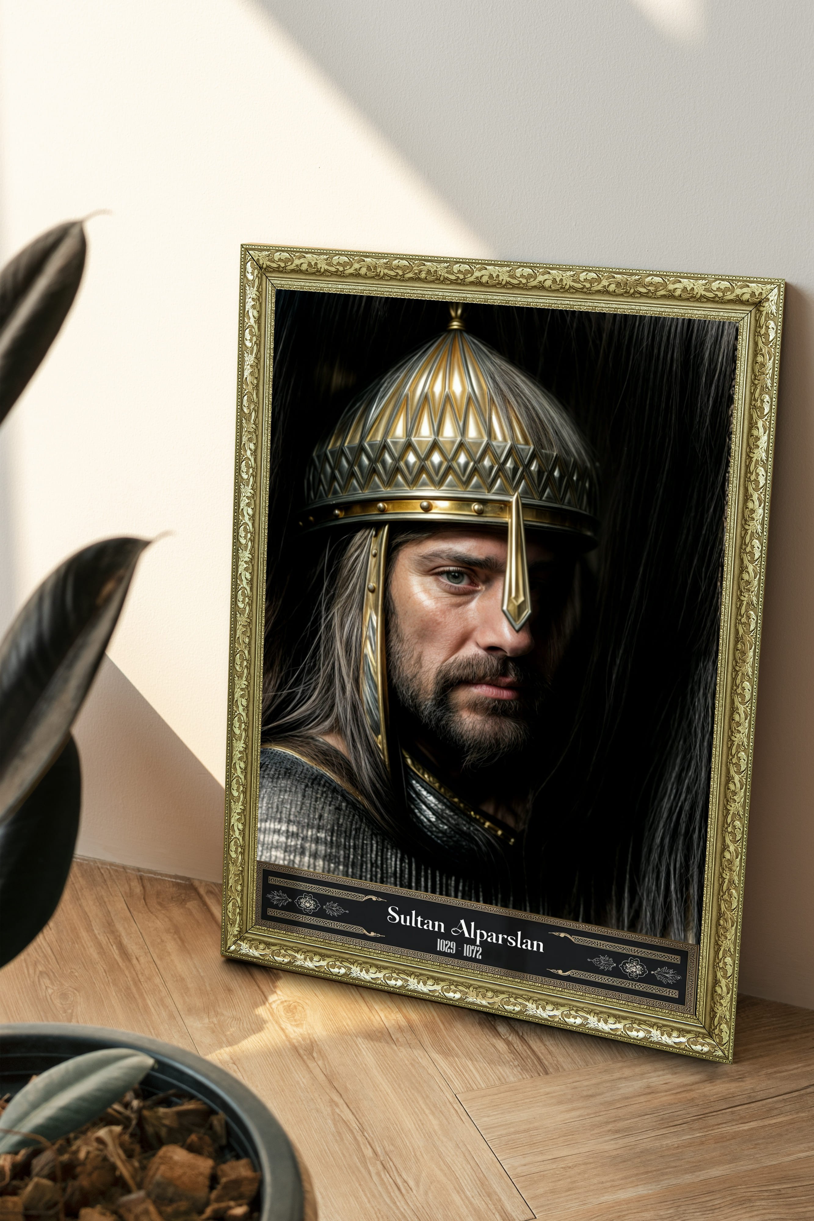 Sultan Alparslan Özel Çalışma Çerçeveli Tablo 60x80 cm