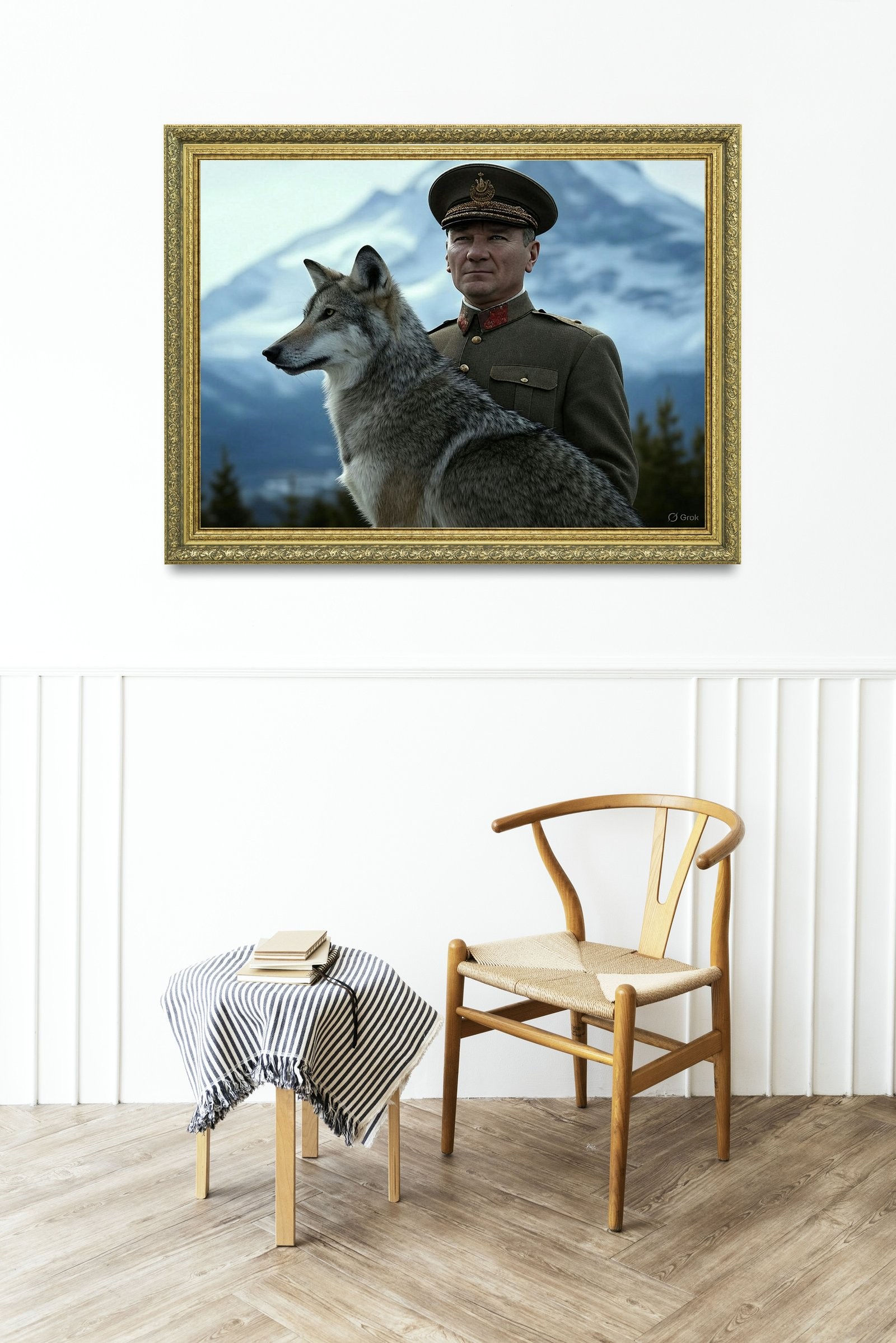 Bozkurt ve Kumandan 60x80 cm Çerçeveli Tablo