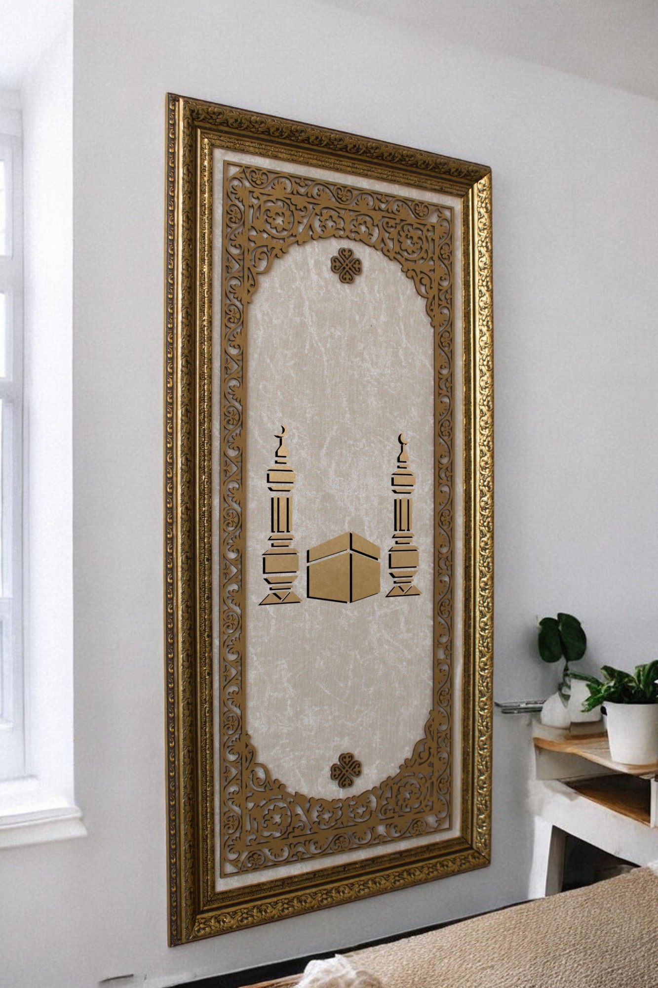 Kabe Desenli Hat Sanatı Tablo 40x80 cm