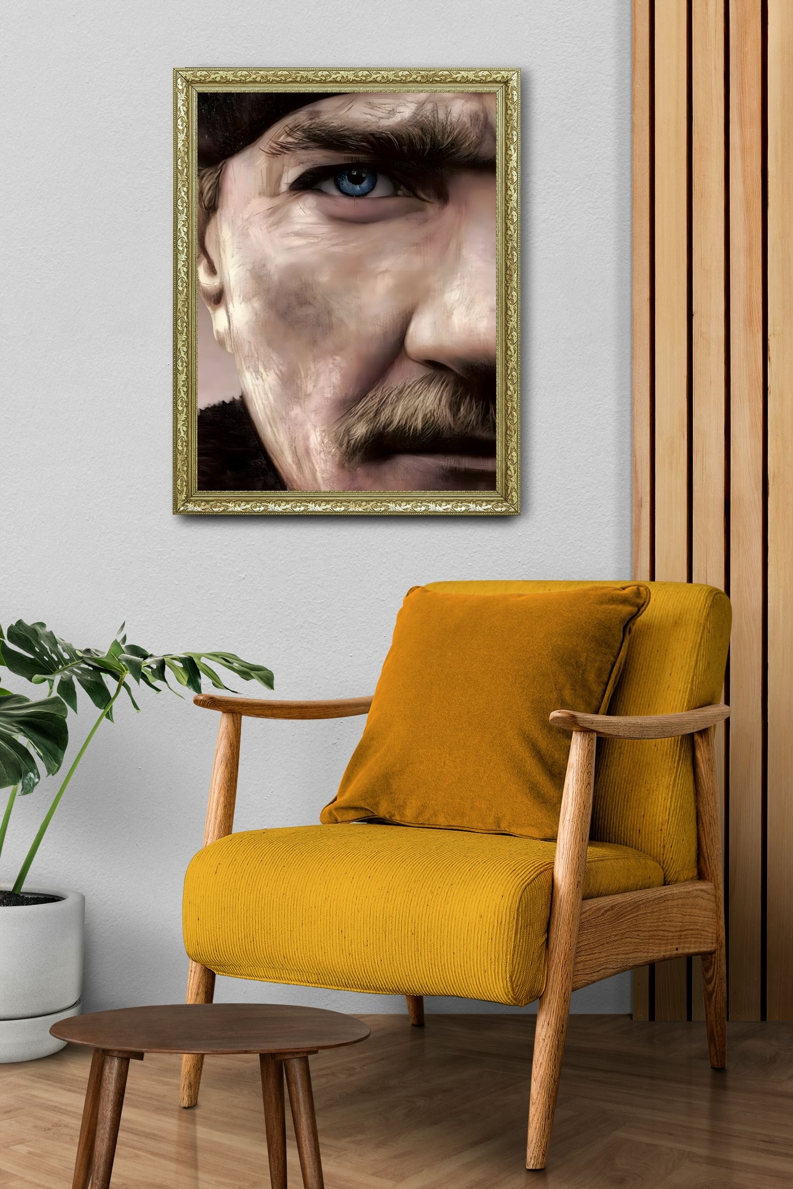 Gözlerde Saklı Kararlılık 60x80 cm Çerçeveli Tablo