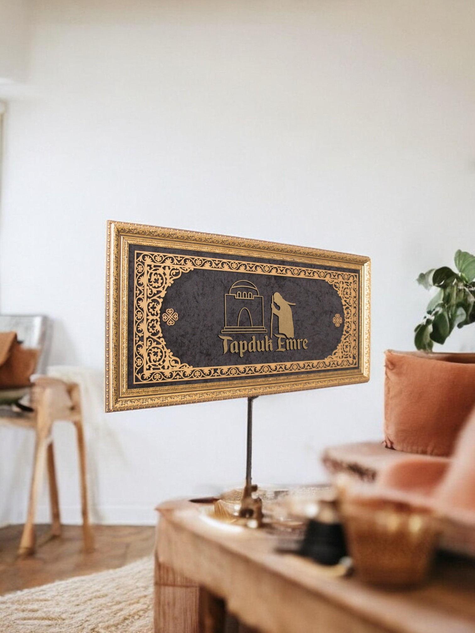 Tapduk Emre Hat Sanatı Tablo 40x80 cm