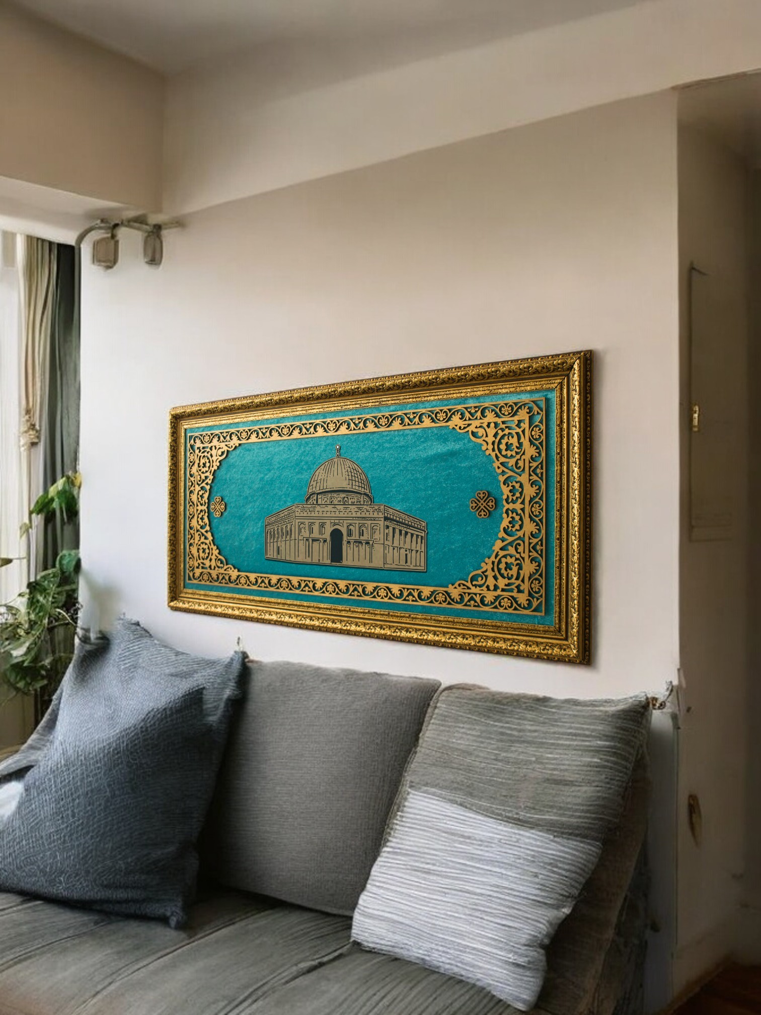 Ramallah Hat Sanatı Tablo 40x80 cm