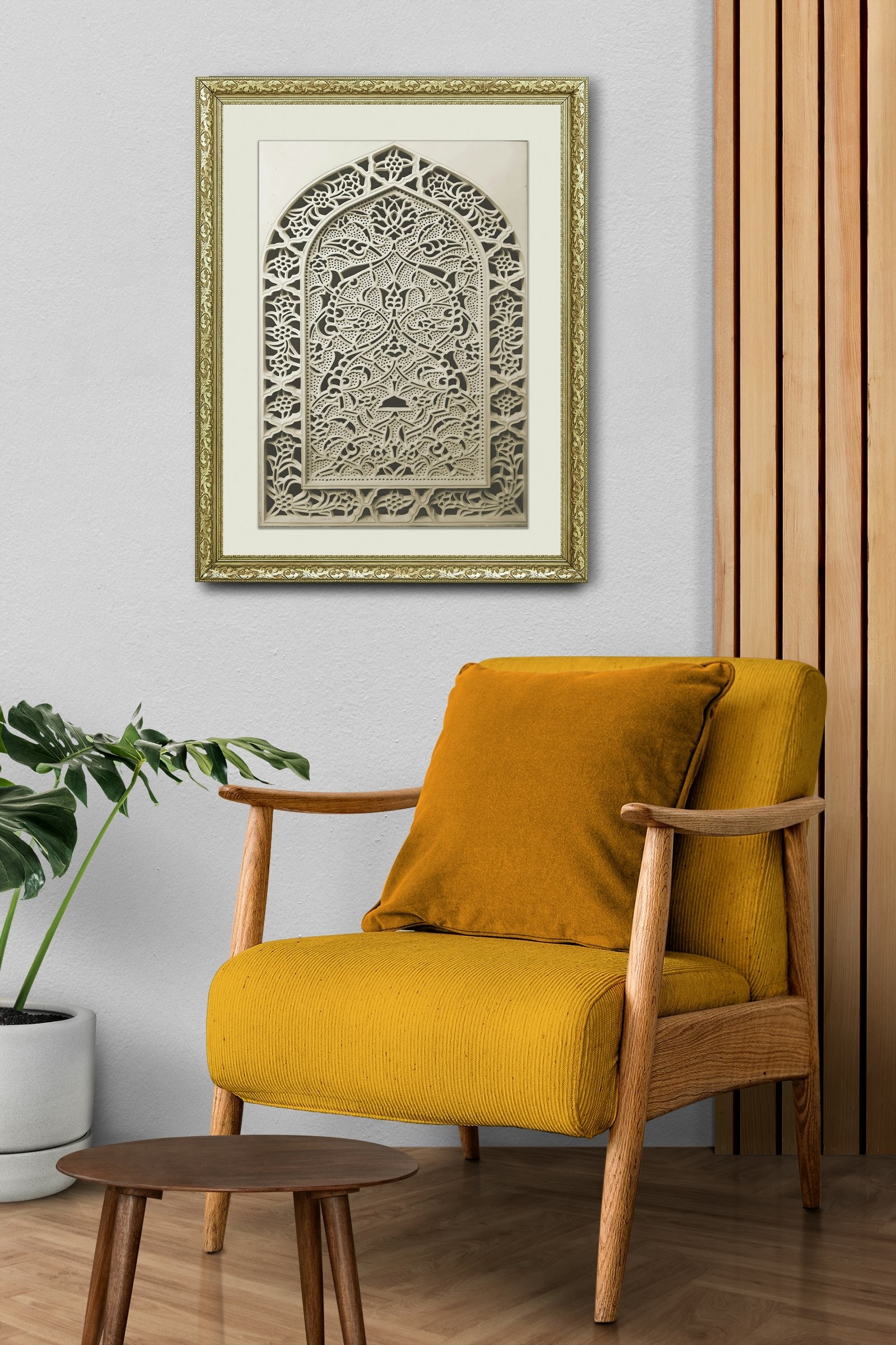 Cami Mimarisi İslam Sanatının Güzelliği 60x80 cm Çerçeveli Tablo