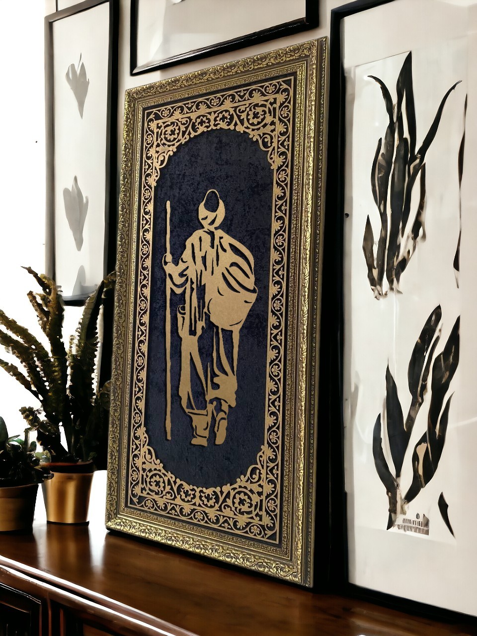 Yunus Emre Temalı Hat Sanatı Tablo 40x80 cm
