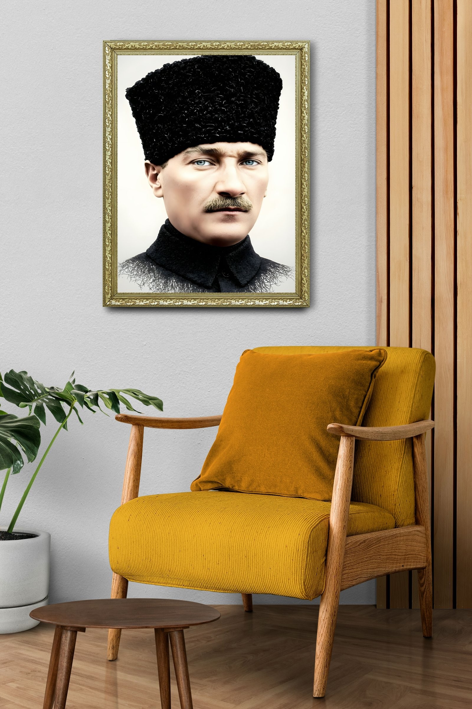 Aydınlık Fon Üzerinde Lider 60x80 cm Çerçeveli Tablo