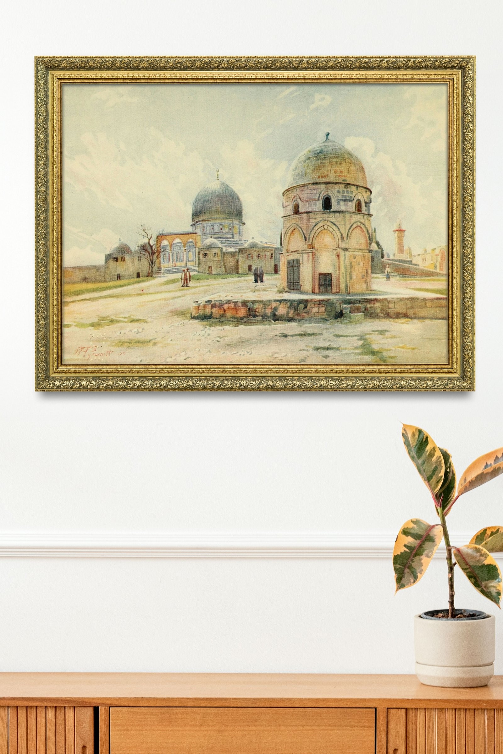 Tarihi MescidI Aksa Kudüs'Ün İncisi 60x80 cm Çerçeveli Tablo